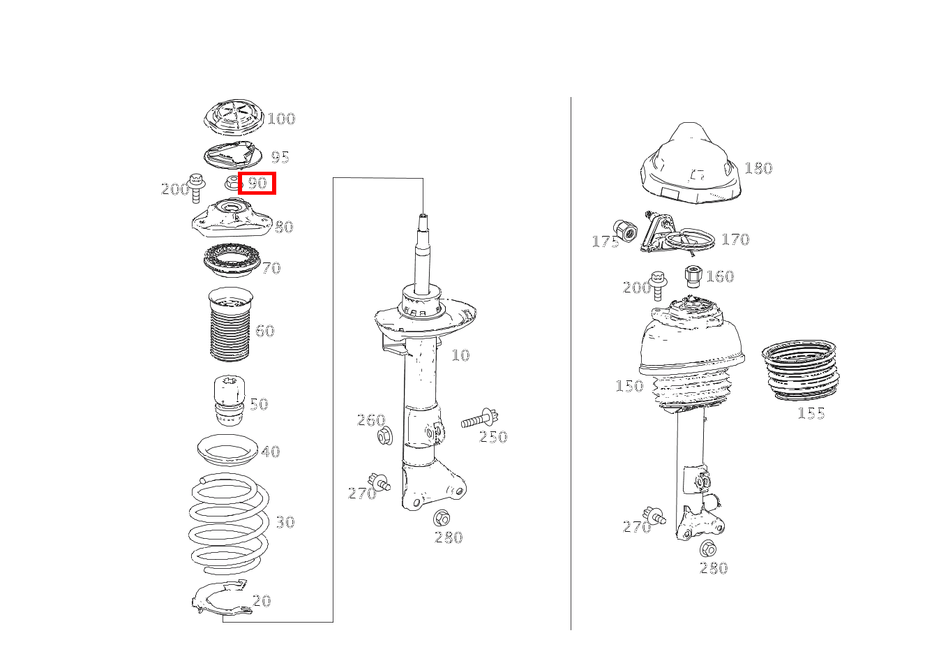 Mutter STOSSDAEMPFER AN LAGERBOCK OBEN; M14X1.5 Mercedes-AMG E 63 4MATIC T-Modell 212 Mutter STOSSDAEMPFER AN LAGERBOCK OBEN; M14X1.5 Mercedes-AMG E 63 4MATIC T-Modell 212