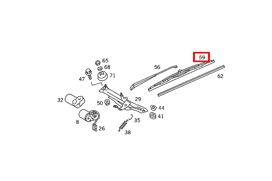 Wischerblatt RECHTS 500 SE-126 126