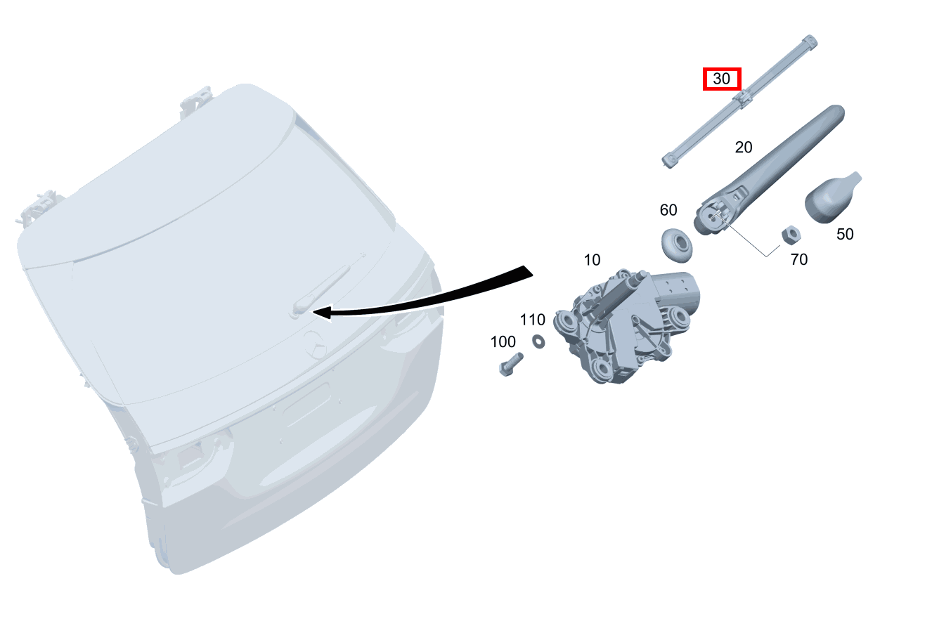 Wischerblatt Fondtür E 350 T d 4M All- Terrain 213