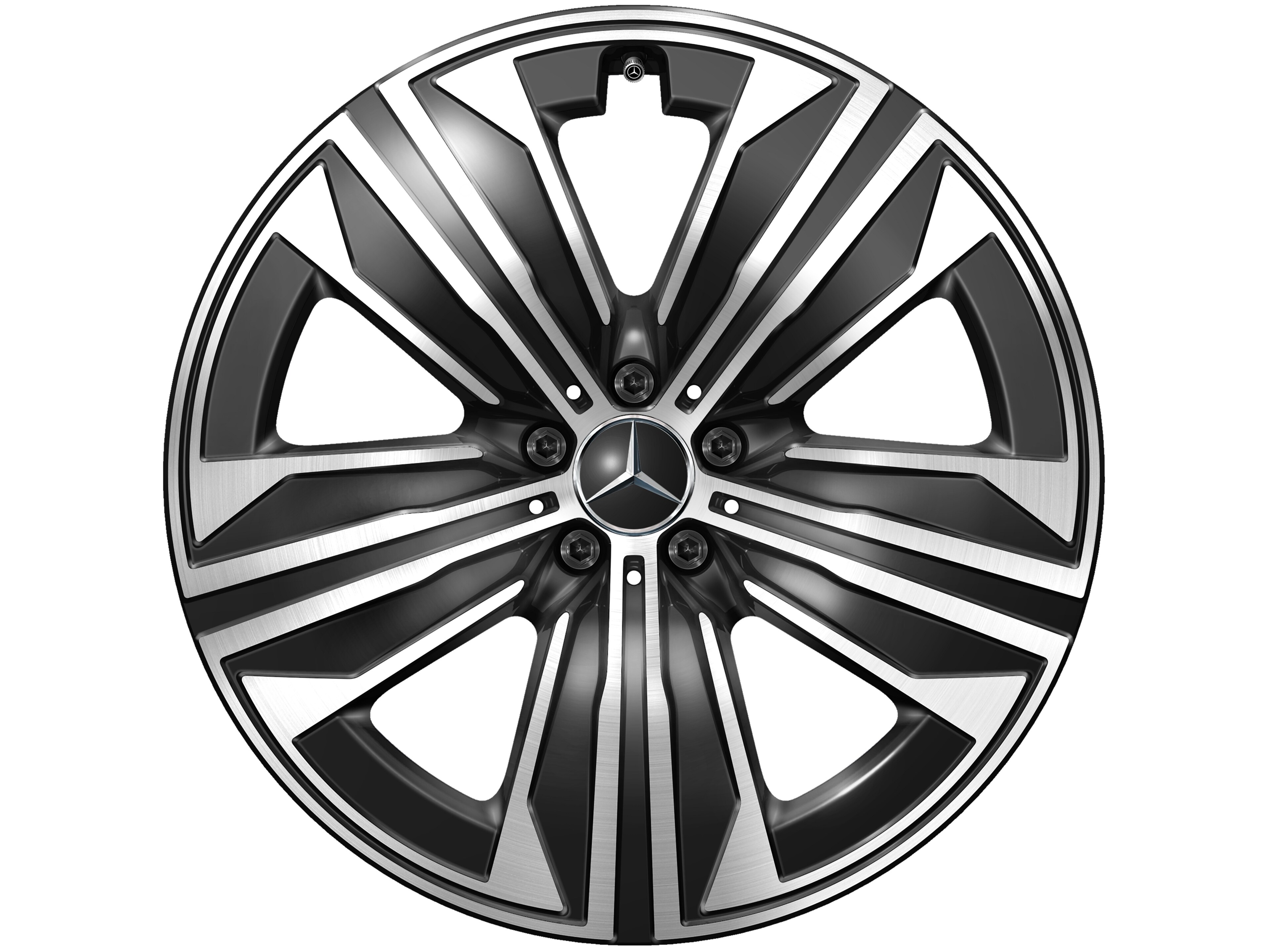 5-Speichen-Rad, Aero, 21 Zoll, 9,5 J x 21 ET 30,1, schwarz, glanzgedreht