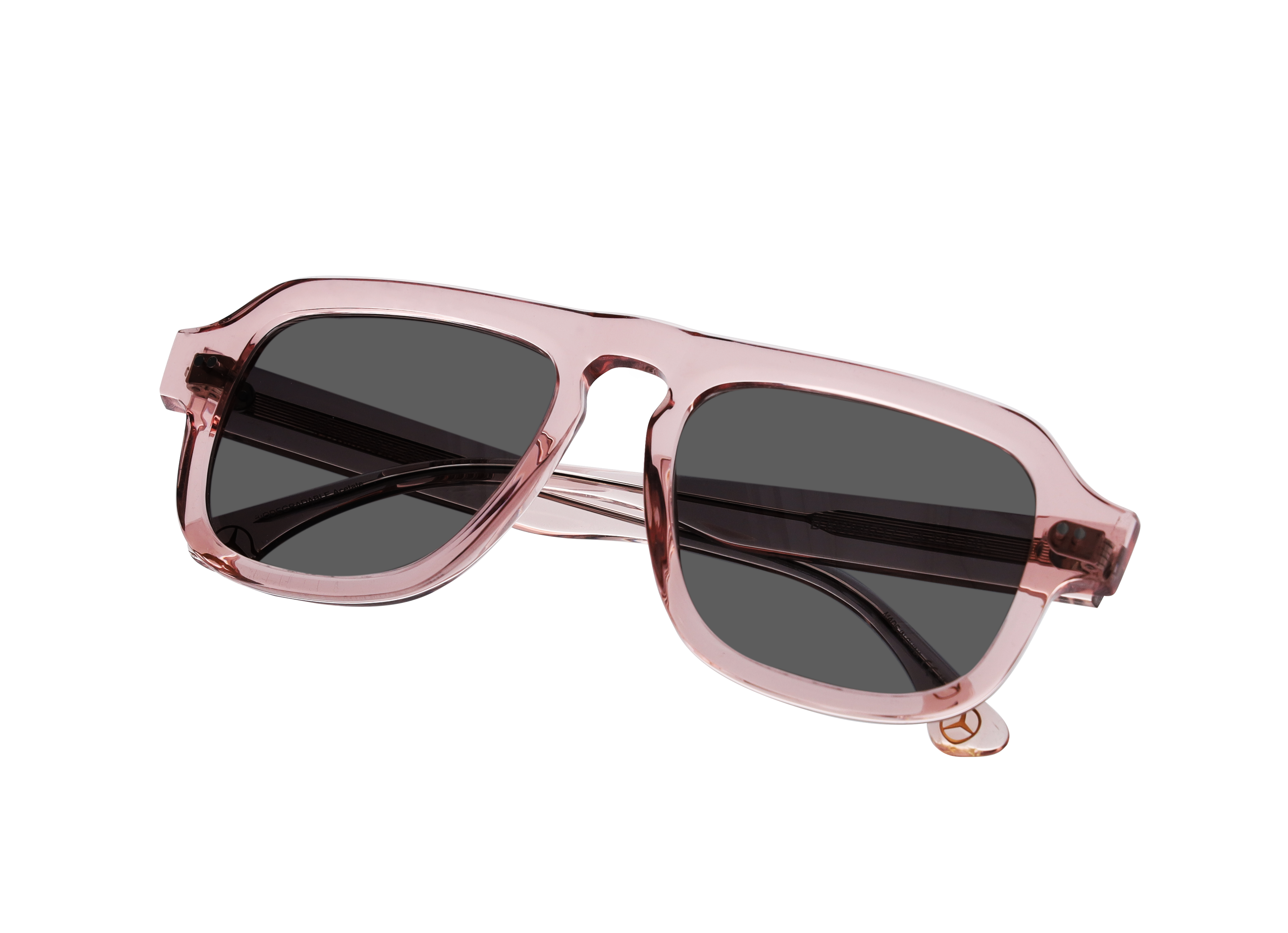 Mercedes-Benz - Sonnenbrille, Unisex, roségold / bronzefarben, Acetat, transparent