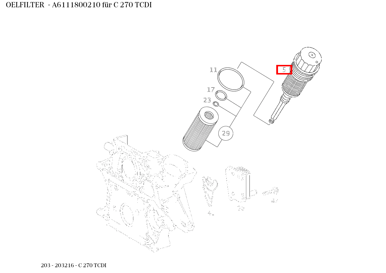 Ölfilter C 270 TCDI 203