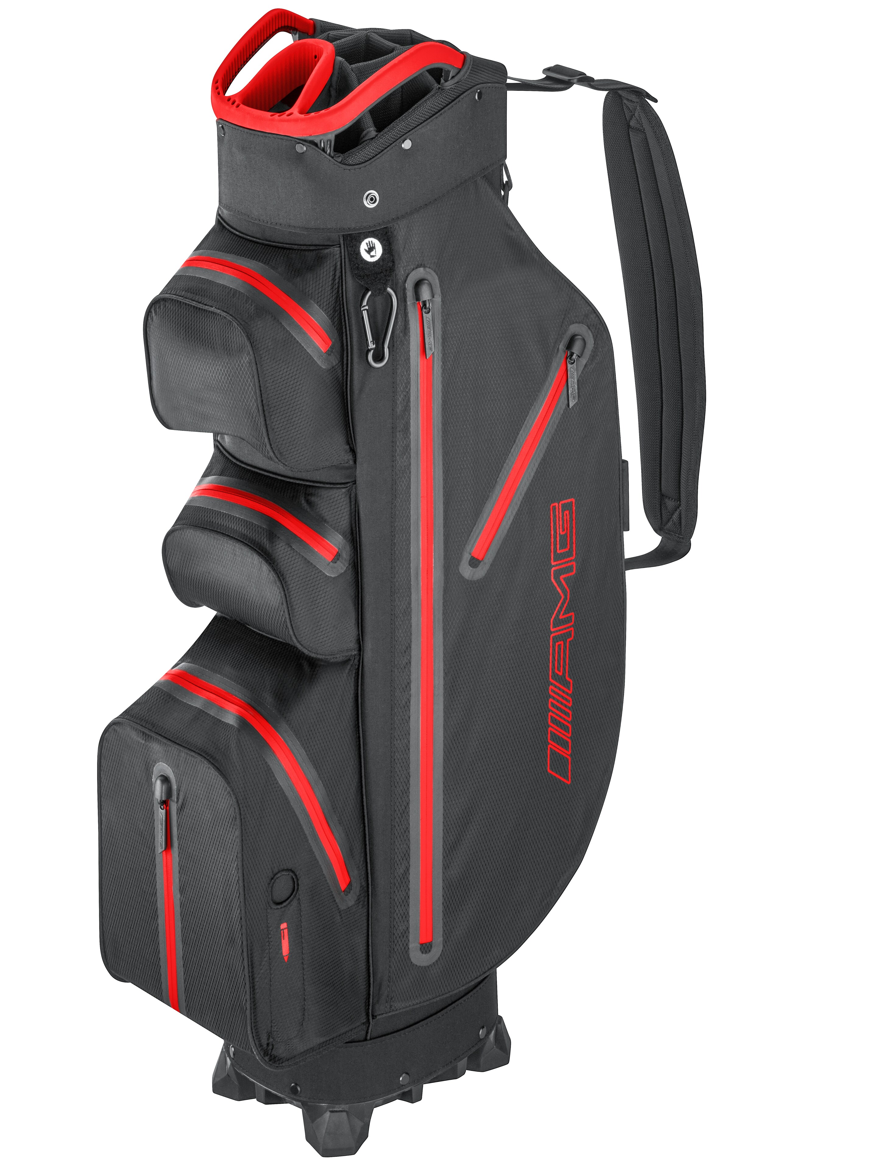 AMG Golf-Cartbag, schwarz/rot