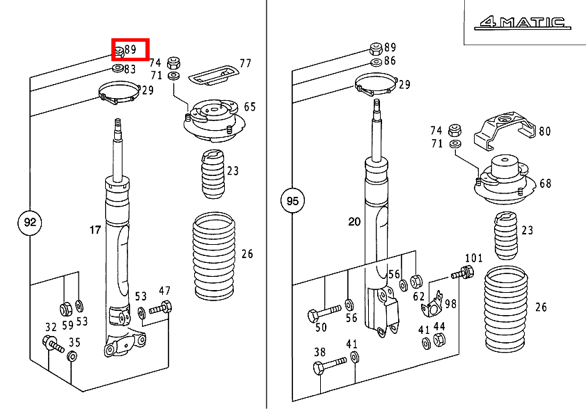 Sechskantmutter DAEMPFERBEIN AN GUMMILAGER; M14X1.5 300TDT/E300DTDT 4M 124 Sechskantmutter DAEMPFERBEIN AN GUMMILAGER; M14X1.5 300TDT/E300DTDT 4M 124