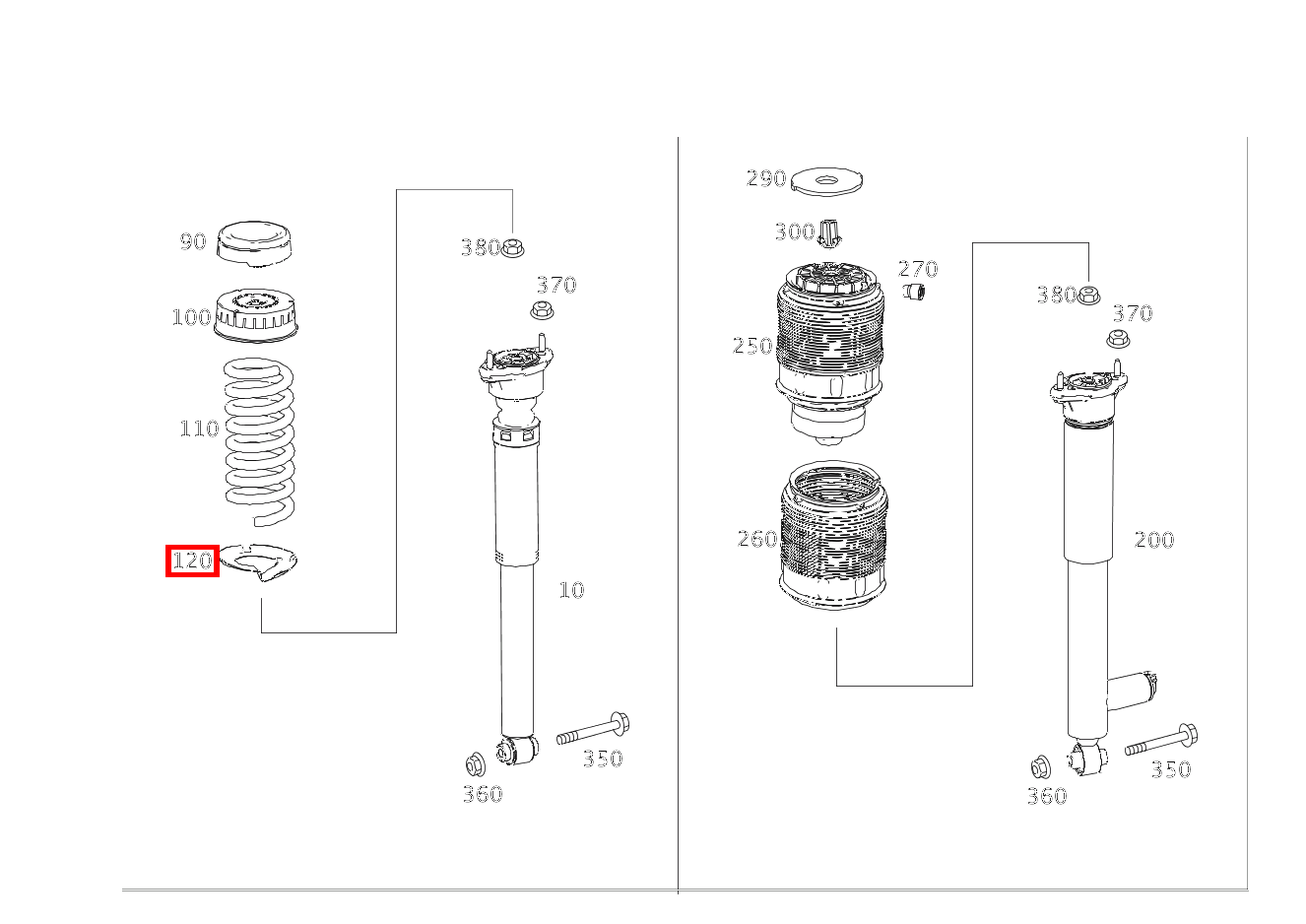 Federbeilage UNTEN CLS 250 d 4MATIC Coupé BCA 218