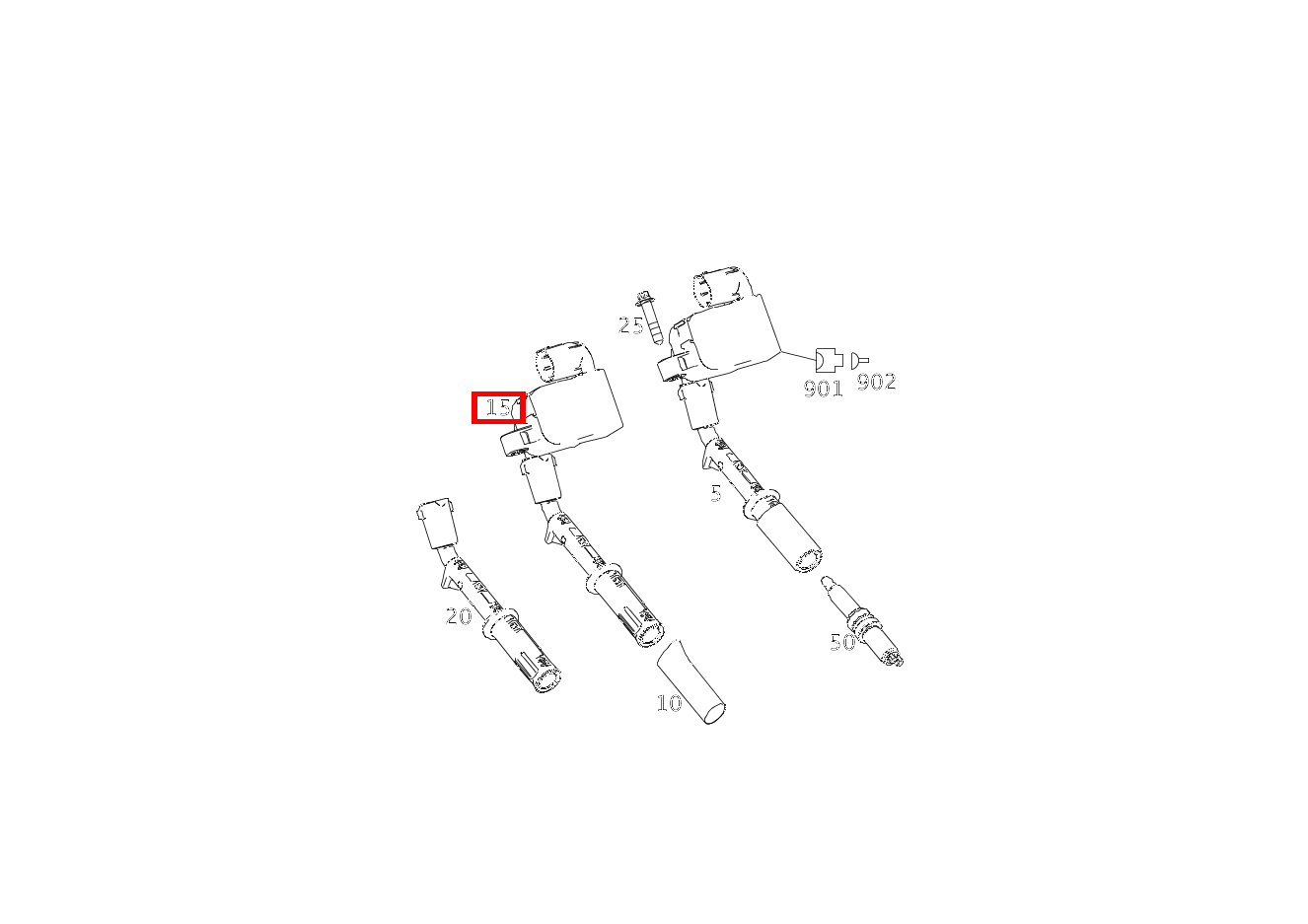 Zündspule Rechts SL63 AMG 231 Zündspule Rechts SL63 AMG 231