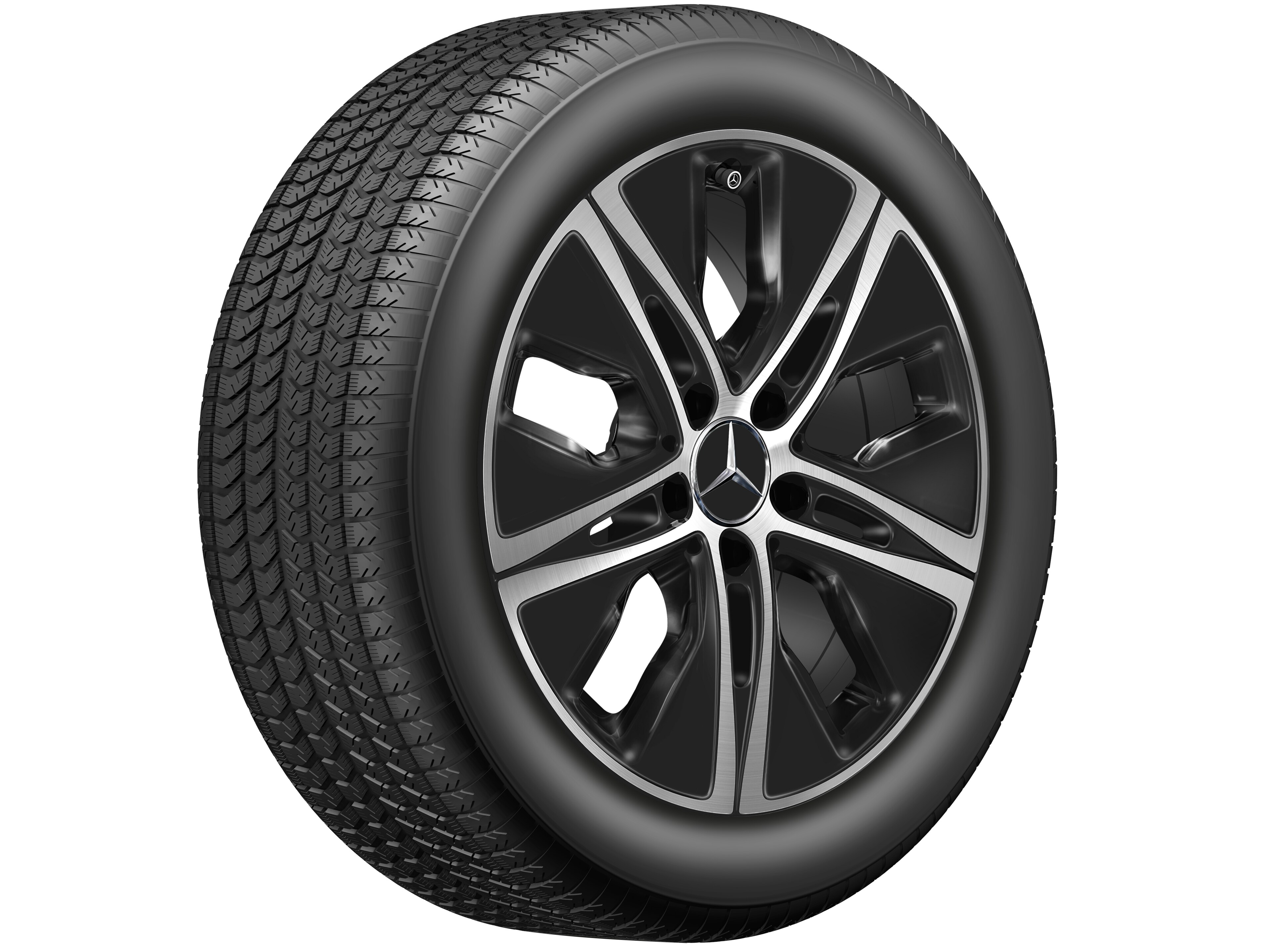 Mercedes-Benz - 5-Loch-Rad, 43,2 cm (17 Zoll), glanzgedreht 5-Loch-Rad, 43,2 cm (17 Zoll), glanzgedreht