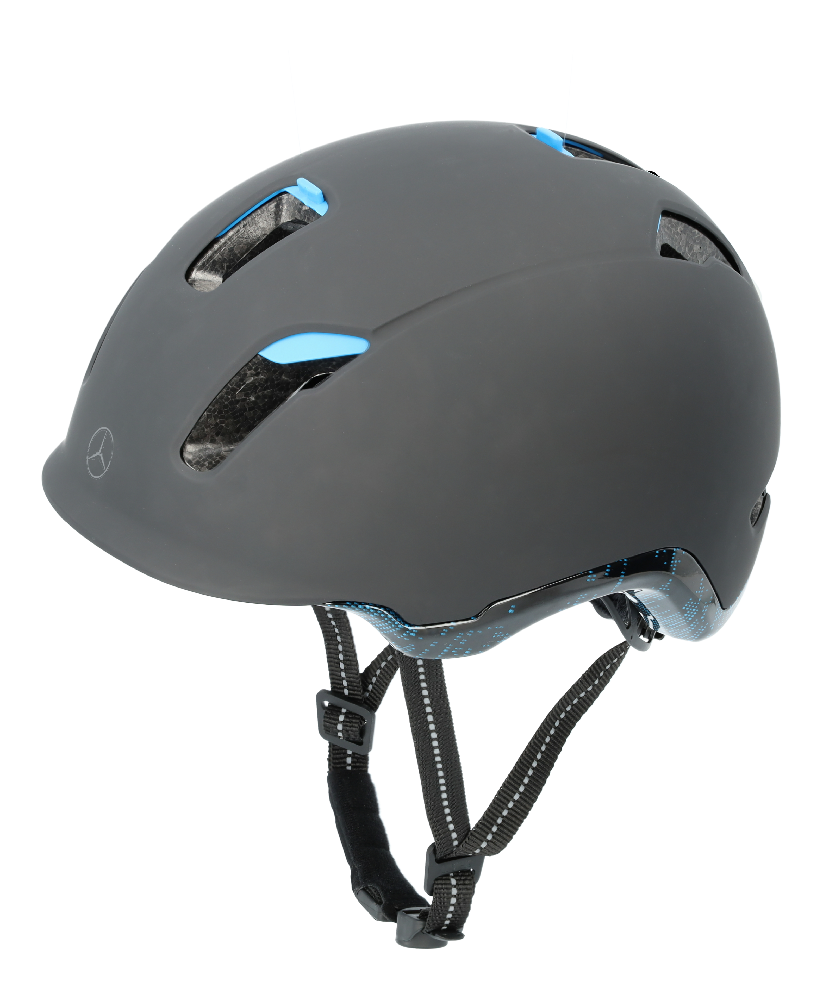 Fahrradhelm schwarz, Polycarbonat / Polysterol