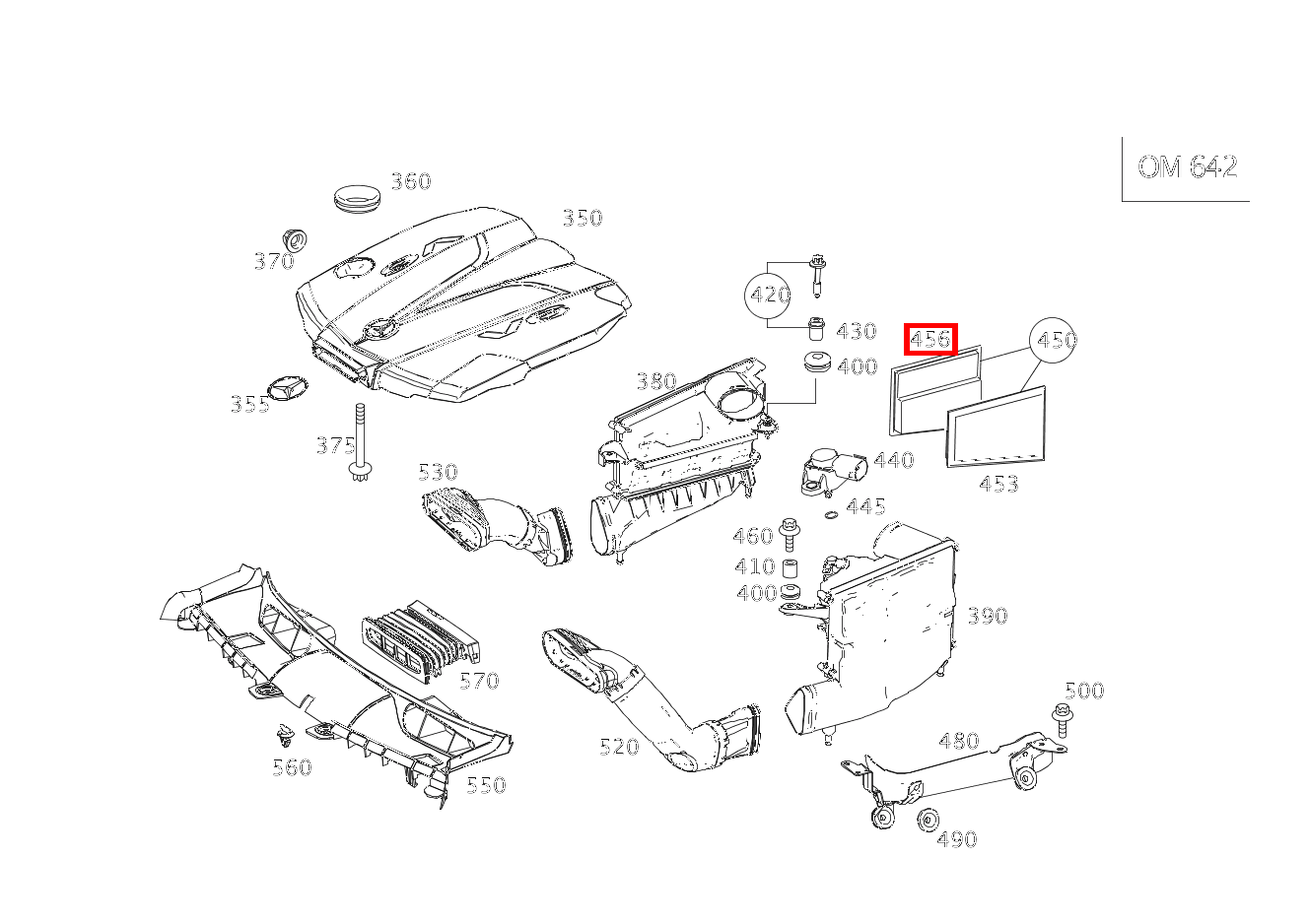 Luftfiltereinsatz Links GLK320CDI 4M 204 Luftfiltereinsatz Links GLK320CDI 4M 204