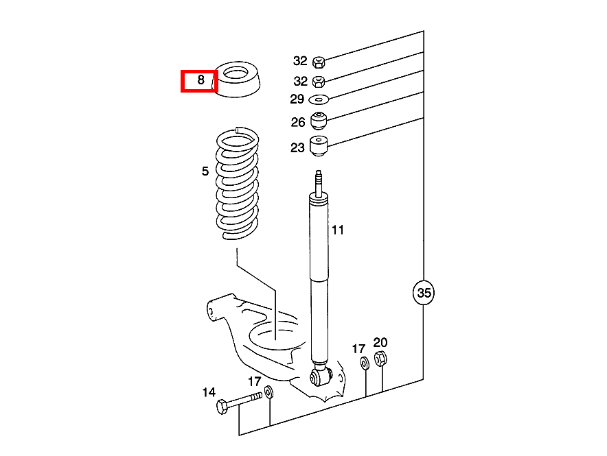 Gummipuffer NACH BEDARF;NOPPENZAHL: 1 (8 MM ) 190 D 2.5 Turbo 201 Gummipuffer NACH BEDARF;NOPPENZAHL: 1 (8 MM ) 190 D 2.5 Turbo 201