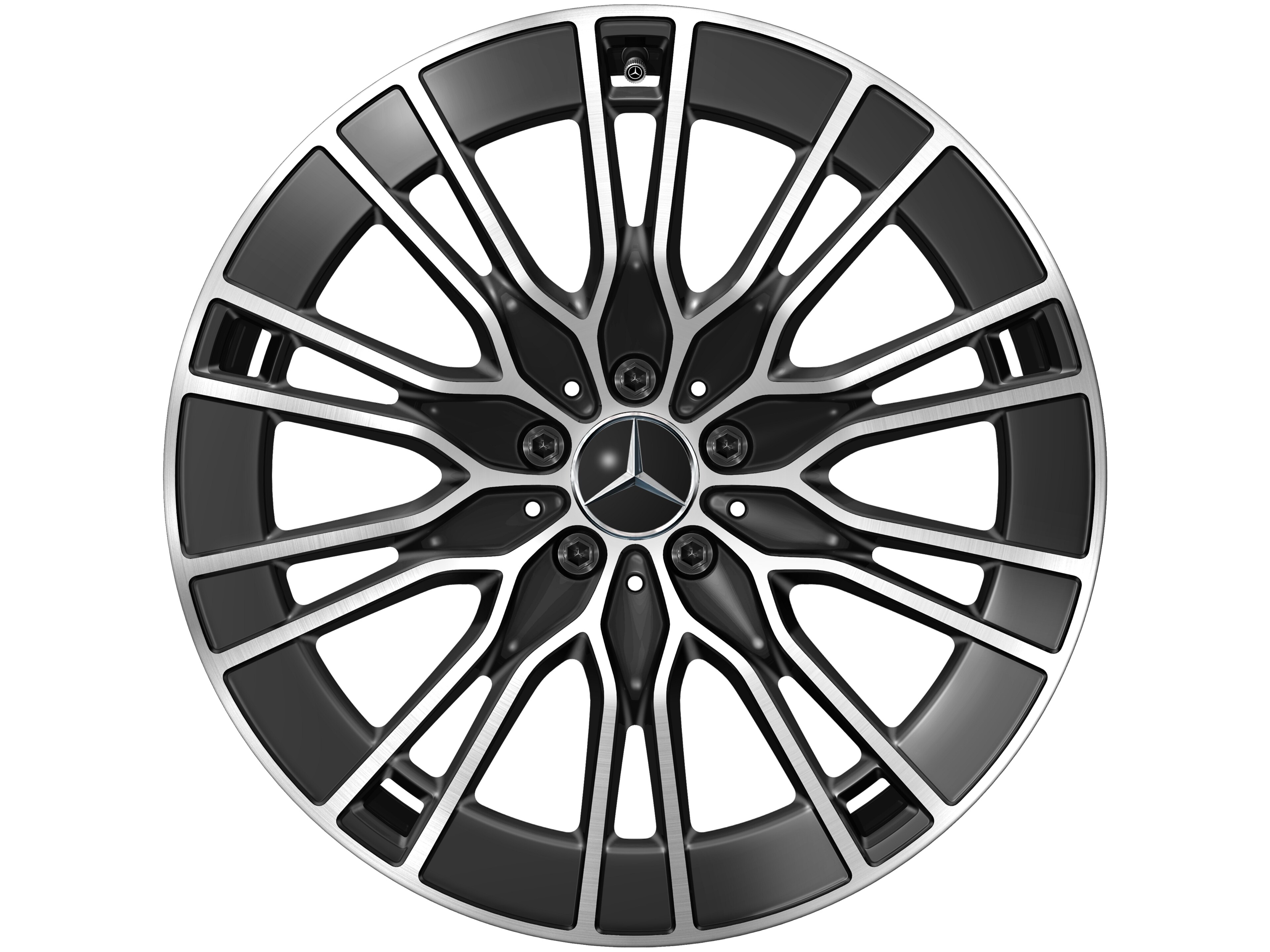 10-Doppelspeichen-Rad, Aero, 20 Zoll 8,5 J x 20 ET 35,5, schwarz, glanzgedreht