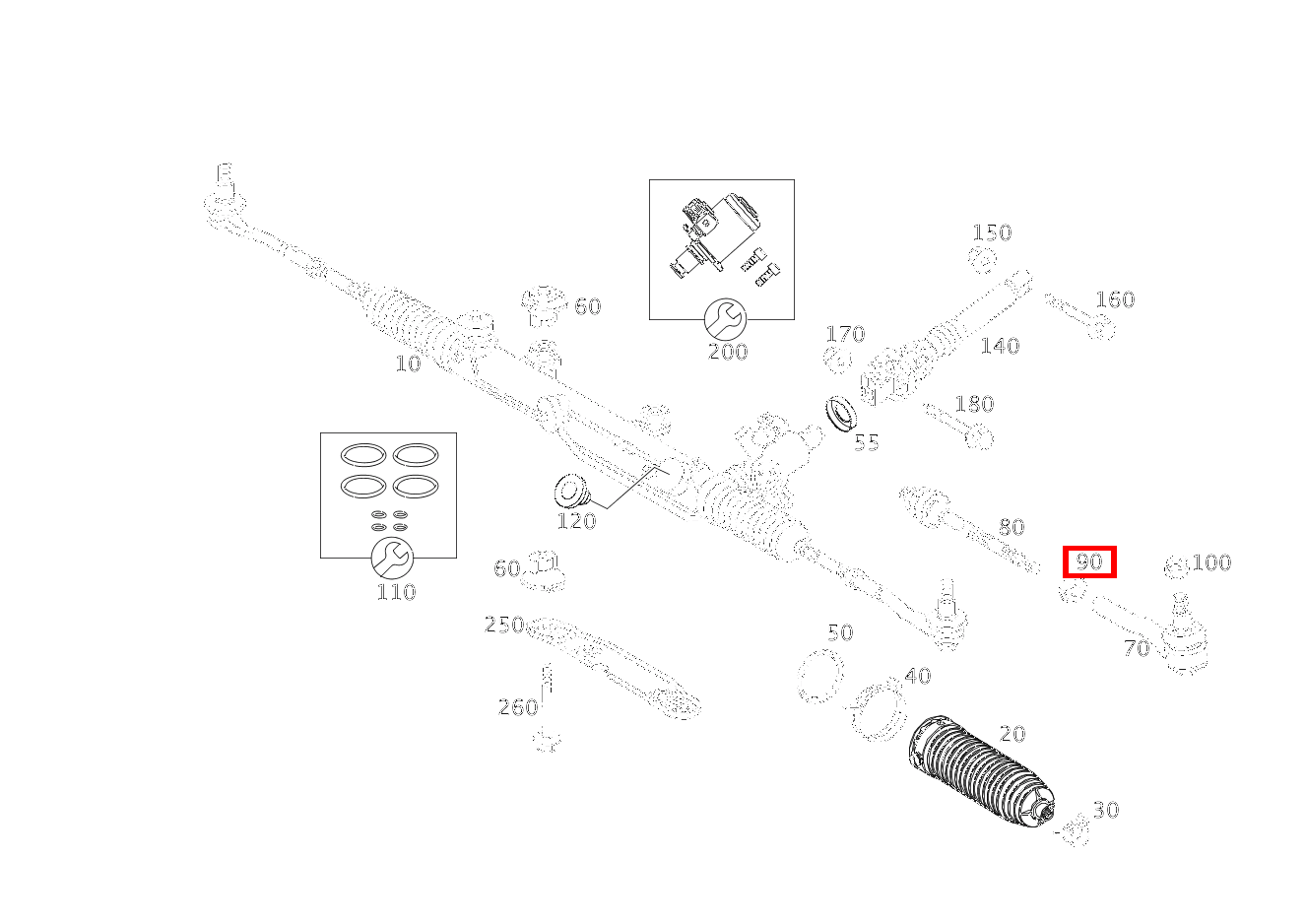 Sechskantmutter LINKS UND RECHTS; M14X1.5 C 320 Sportcoupé 203