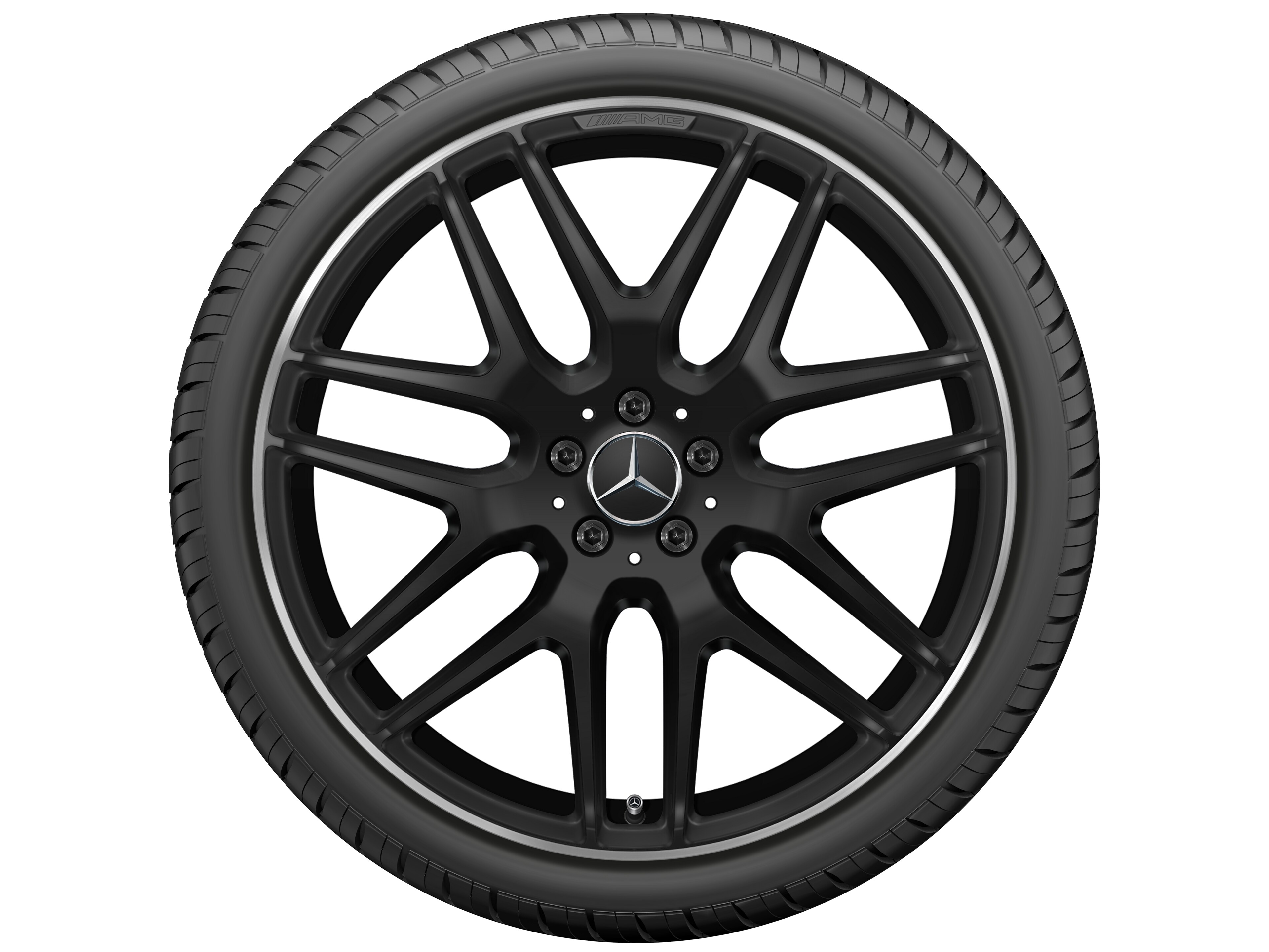 Mercedes-Benz - AMG Kreuzspeichen-Design, 21 Zoll, 10 J x 21 ET 46, schwarz matt