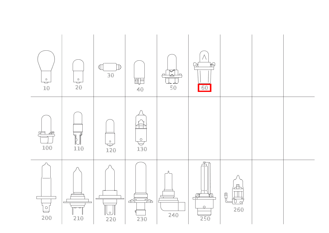 Glühlampe KLAR; 12V-1,2W SLK 320 AMG KOMP 170