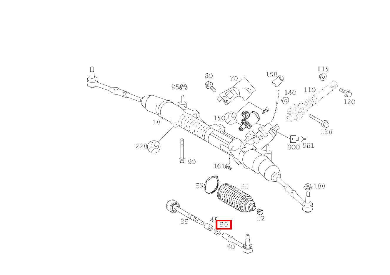 Sechskantmutter SPURSTANGE; M14X1.5 S 65 AMG Limousine lang 221