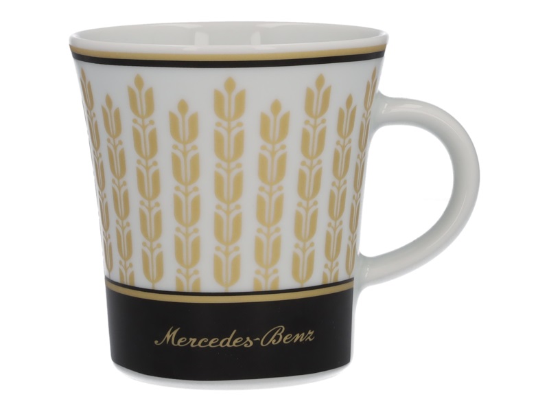 Kaffeebecher, 300 ml schwarz / weiß / goldfarben, Porzellan, 300 ml Kaffeebecher, 300 ml schwarz / weiß / goldfarben, Porzellan, 300 ml