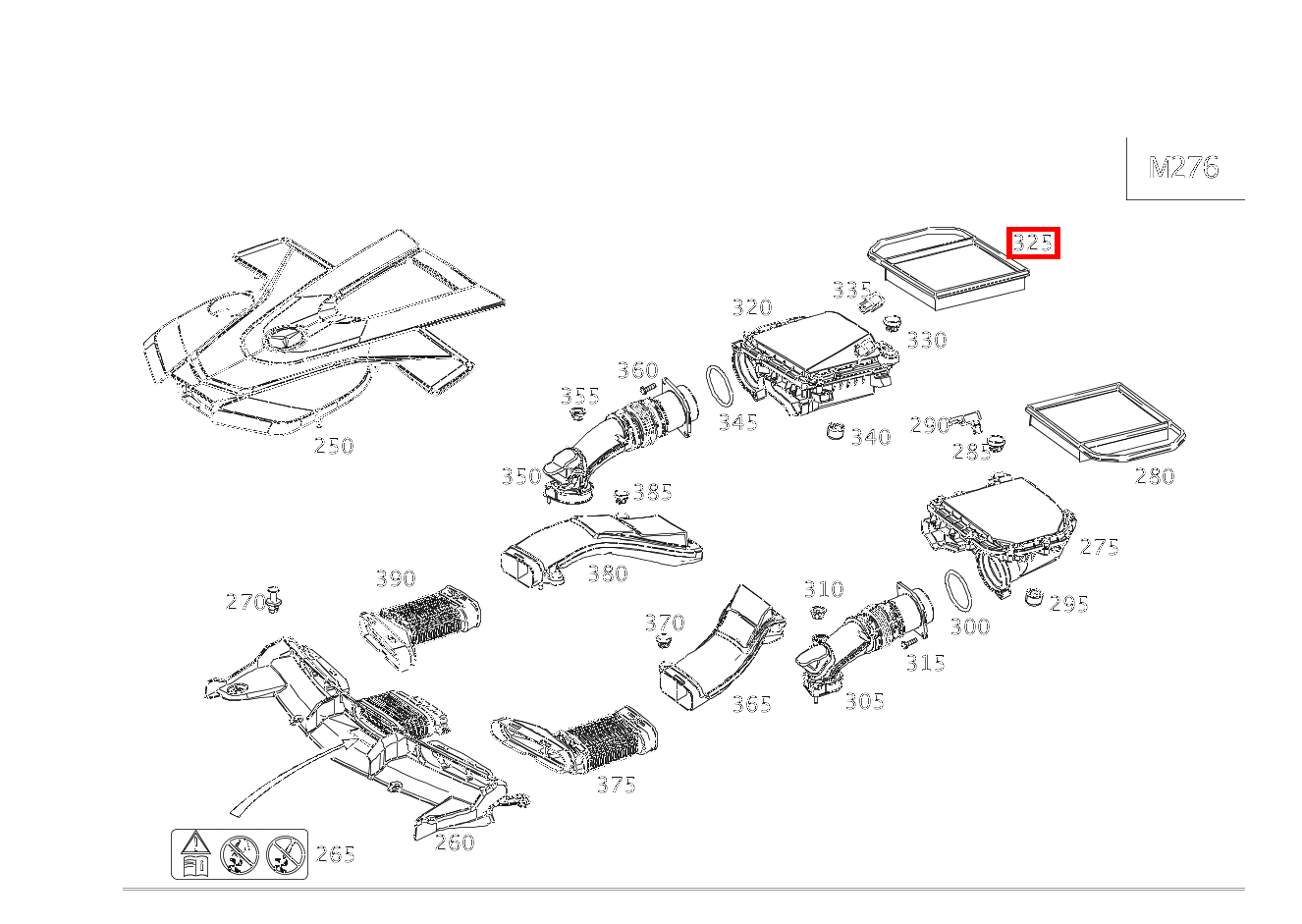 Luftfiltereinsatz Dämpferfilter rechts E 450 4MATIC Cabriolet BCA 238 Luftfiltereinsatz Dämpferfilter rechts E 450 4MATIC Cabriolet BCA 238