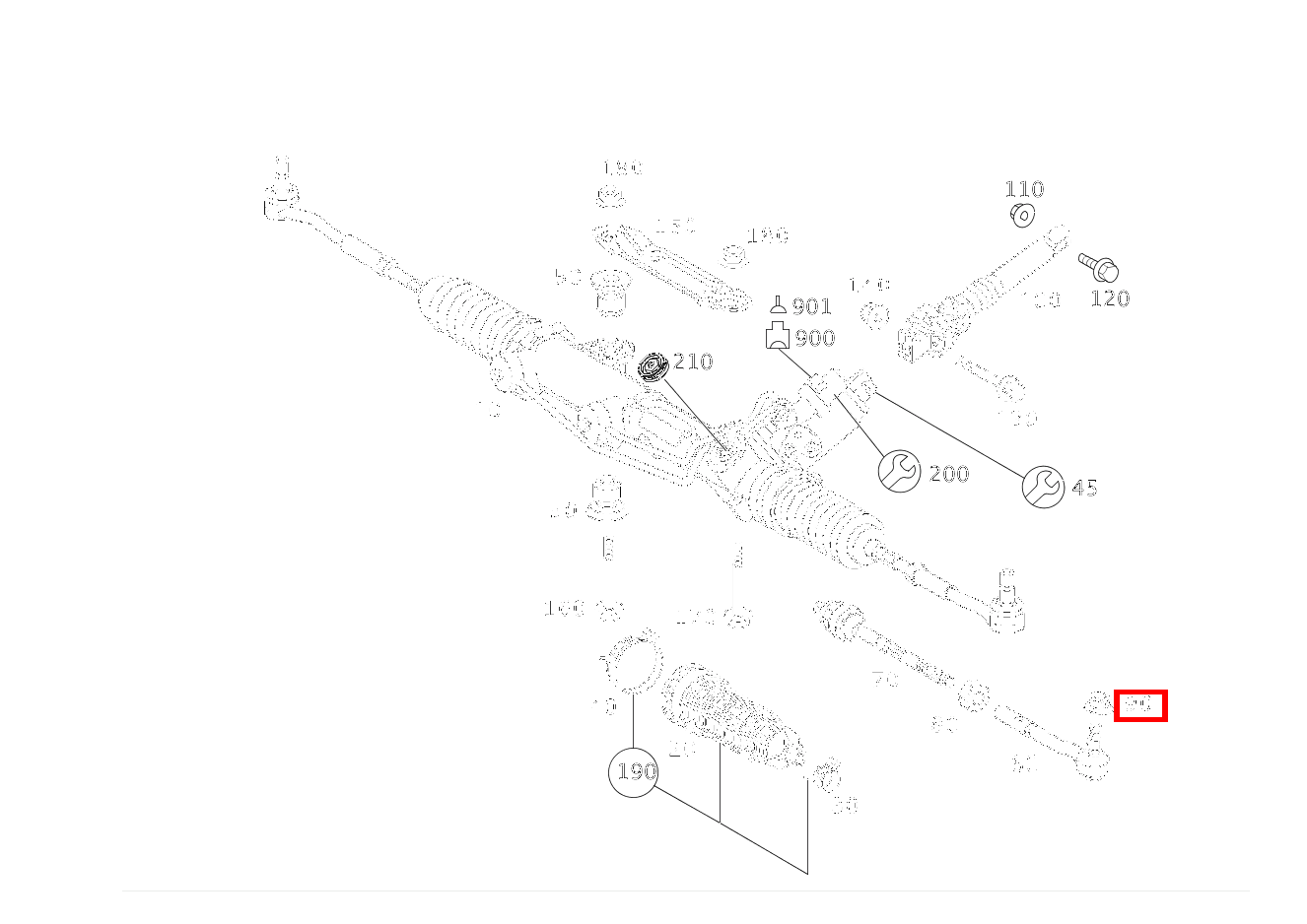Mutter SPURSTANGE AN ACHSSCHENKEL; M14X1.5 SL500 230 Mutter SPURSTANGE AN ACHSSCHENKEL; M14X1.5 SL500 230