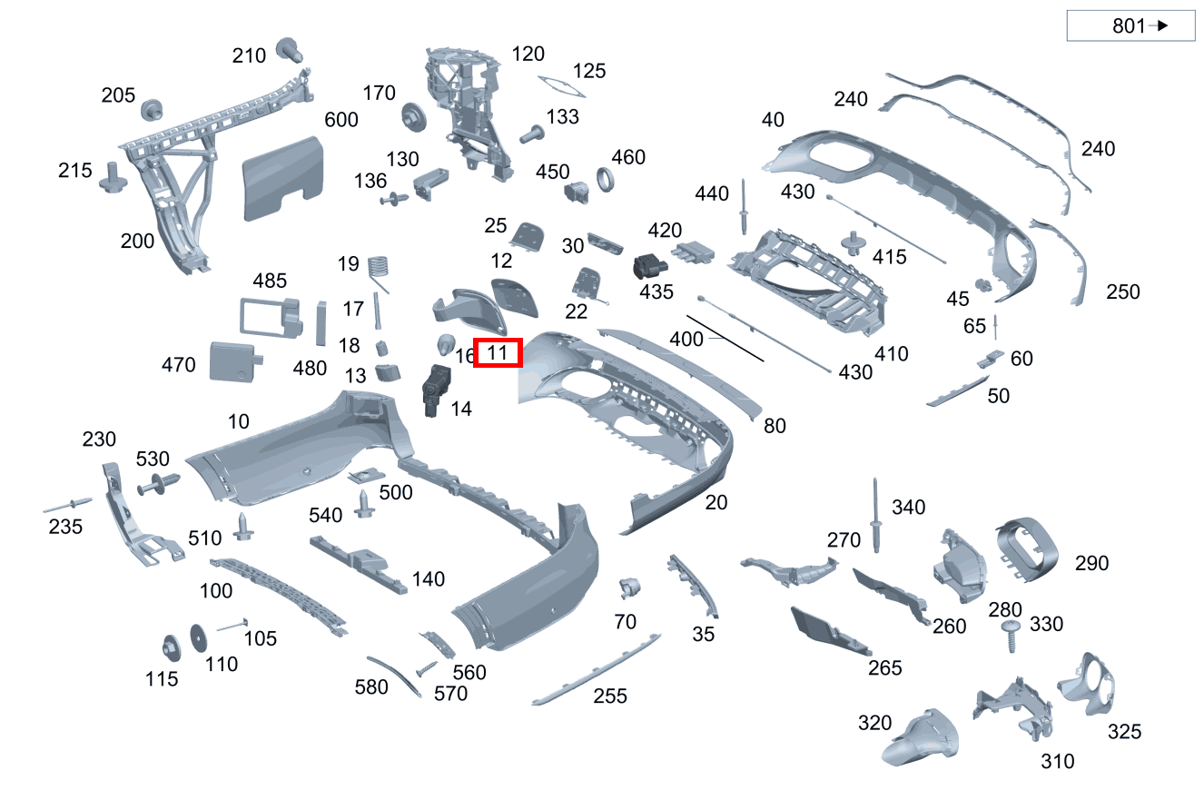 Scharnierhebel E 300 de T-Modell 253