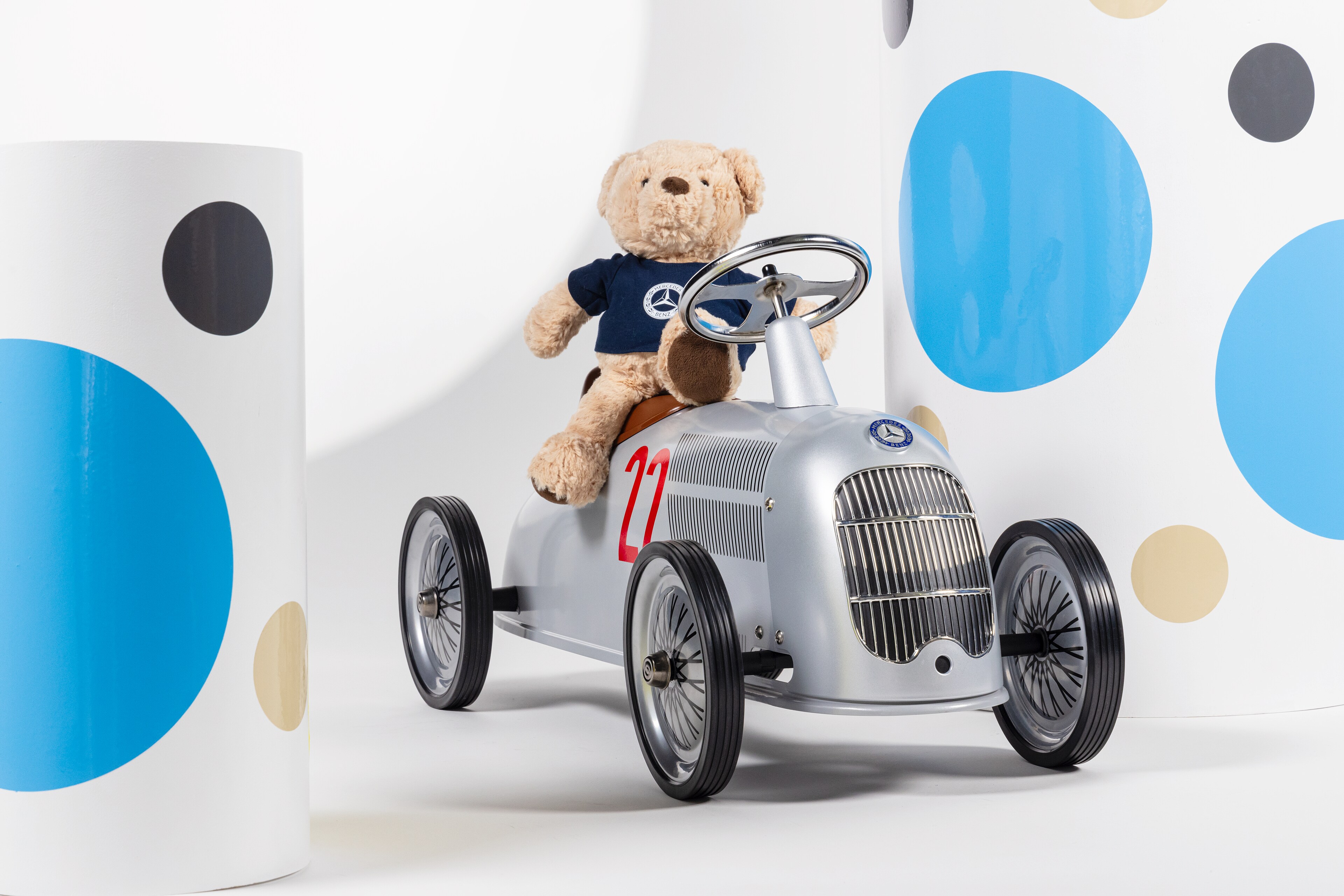 Mercedes-Benz - Plüschbär beige, Polyester, Nici