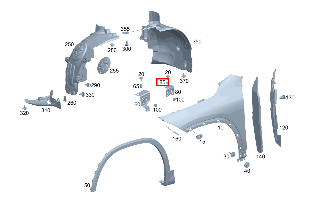 STANZMUTTER Halter rechts; M6 GLA 200 4MATIC 247
