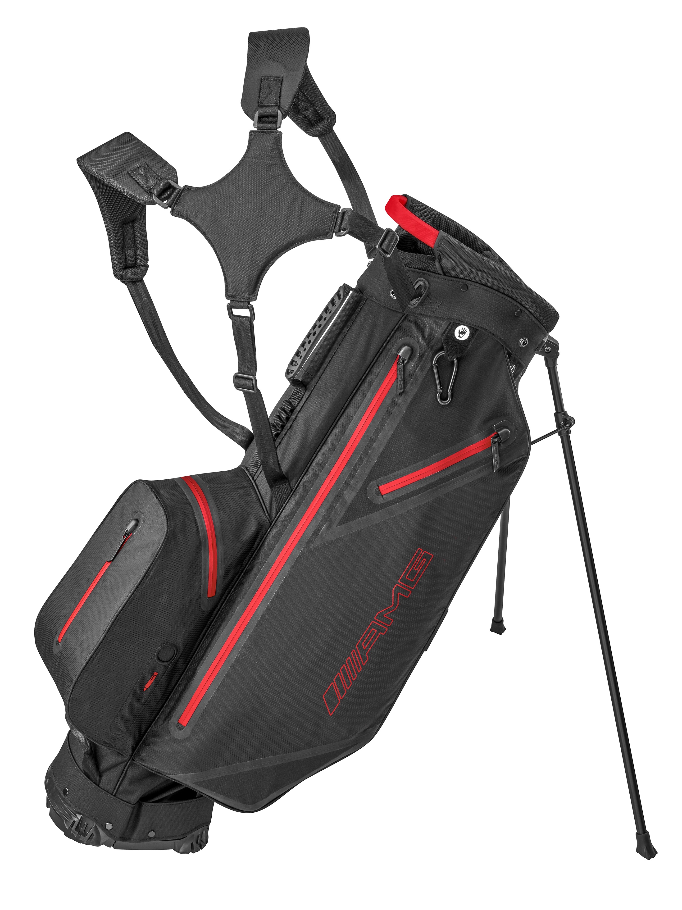 AMG Golf-Standbag schwarz/rot