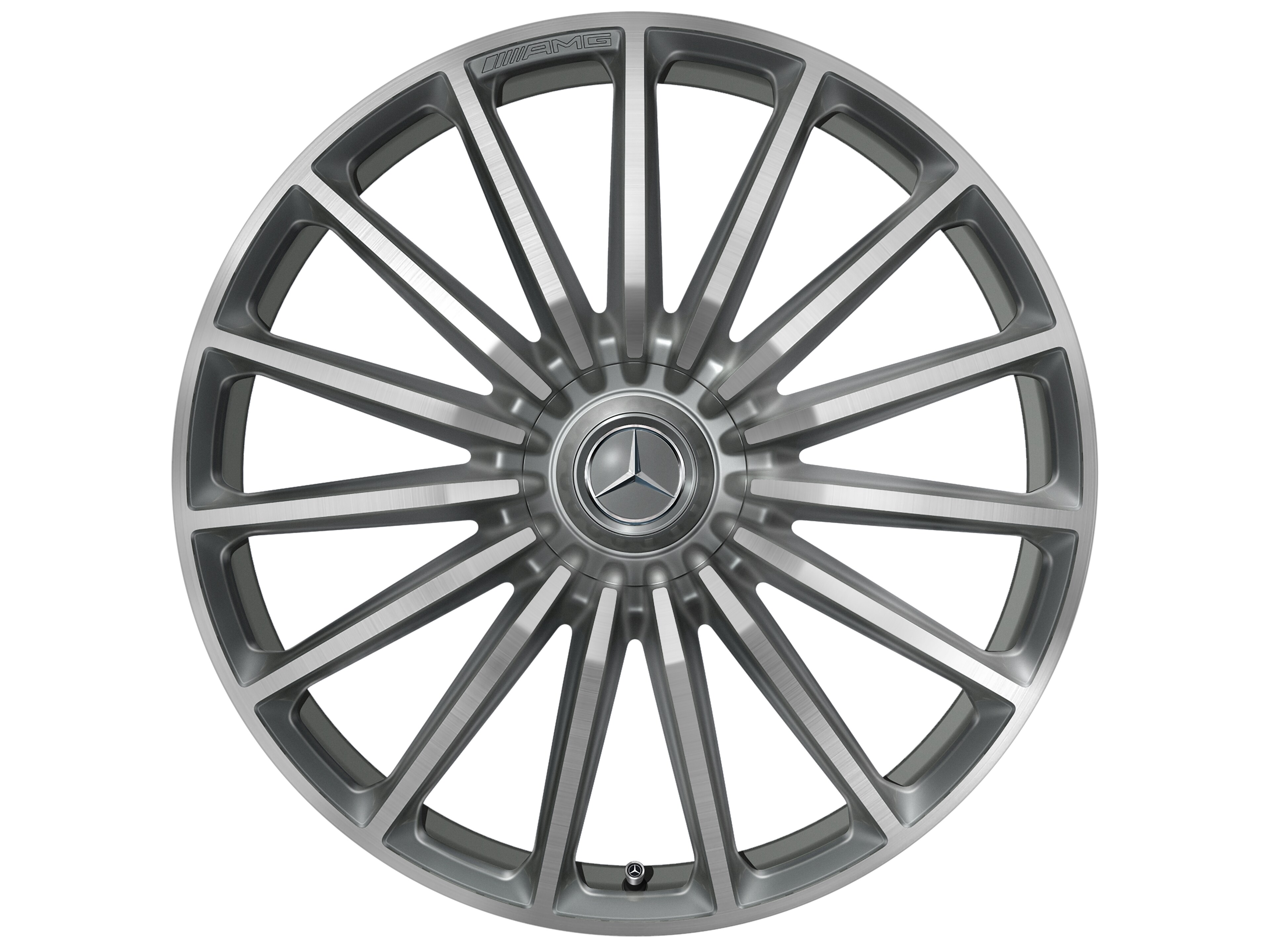 Mercedes-Benz - AMG Vielspeichen-Rad, 22 Zoll, 10 J x 22 ET 45, titangrau, glanzgedreht