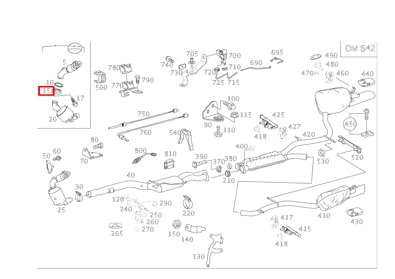 Rohrschelle Abgasanlage KATALYSATOR AN KATALYSATOR CLS 350 CDI Coupé RL 219 Rohrschelle Abgasanlage KATALYSATOR AN KATALYSATOR CLS 350 CDI Coupé RL 219