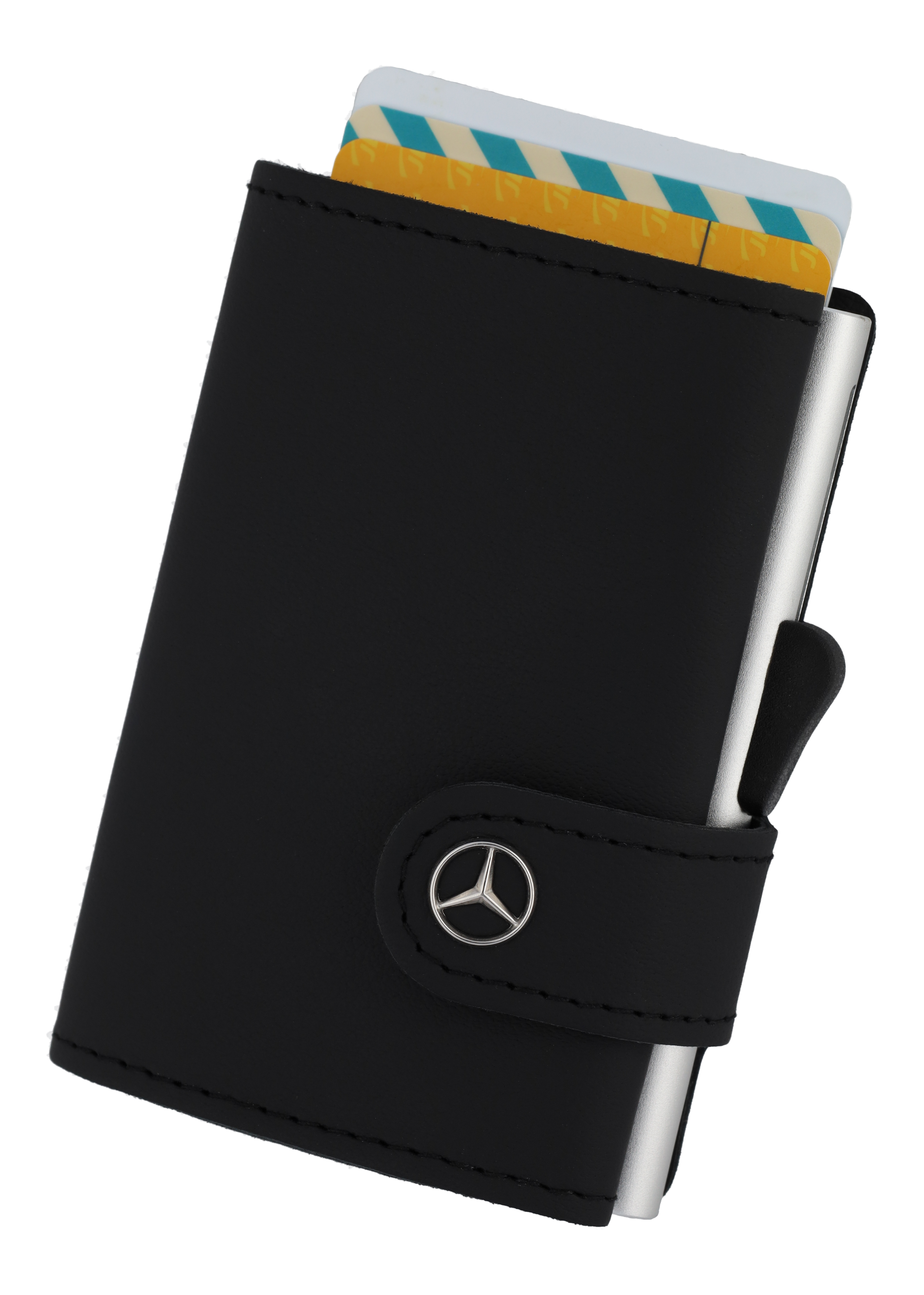 Mercedes-Benz - Mini-Geldbörse schwarz, Rindleder