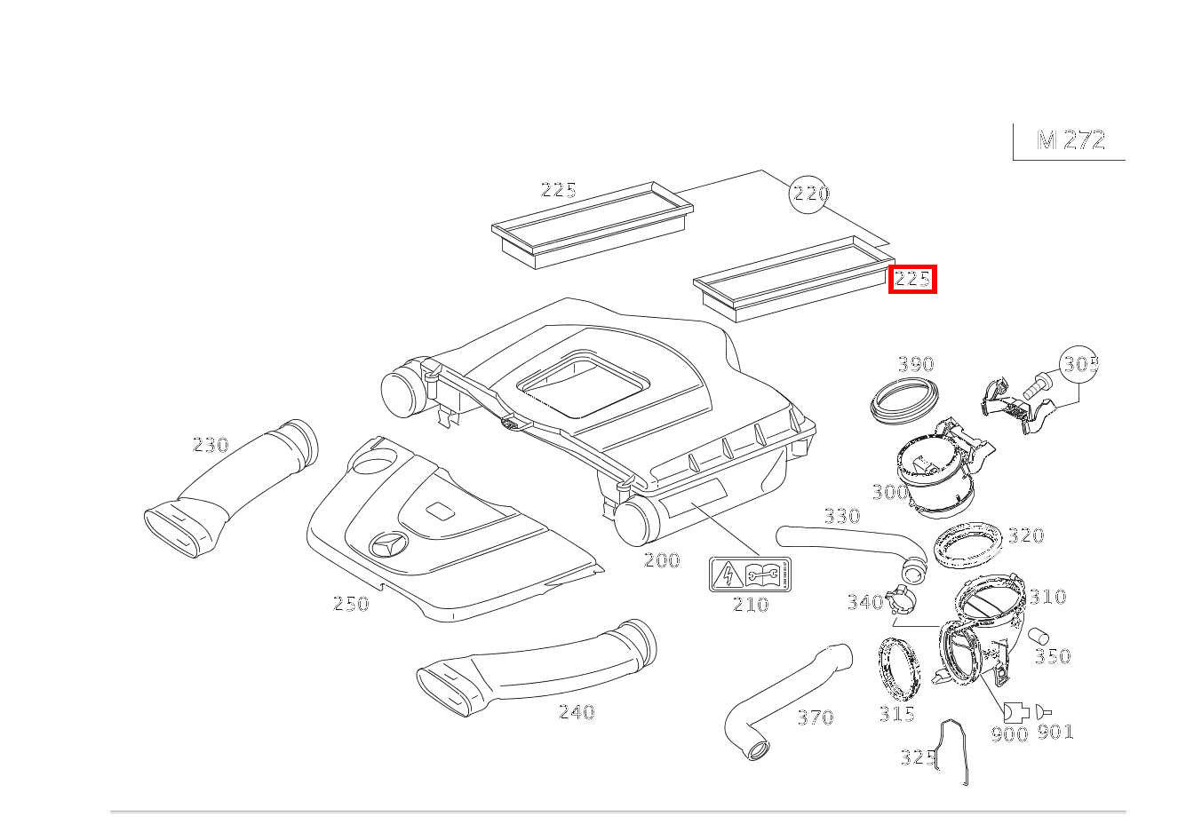 Filtereinsatz SLK 350 Roadster Sportmotor 171