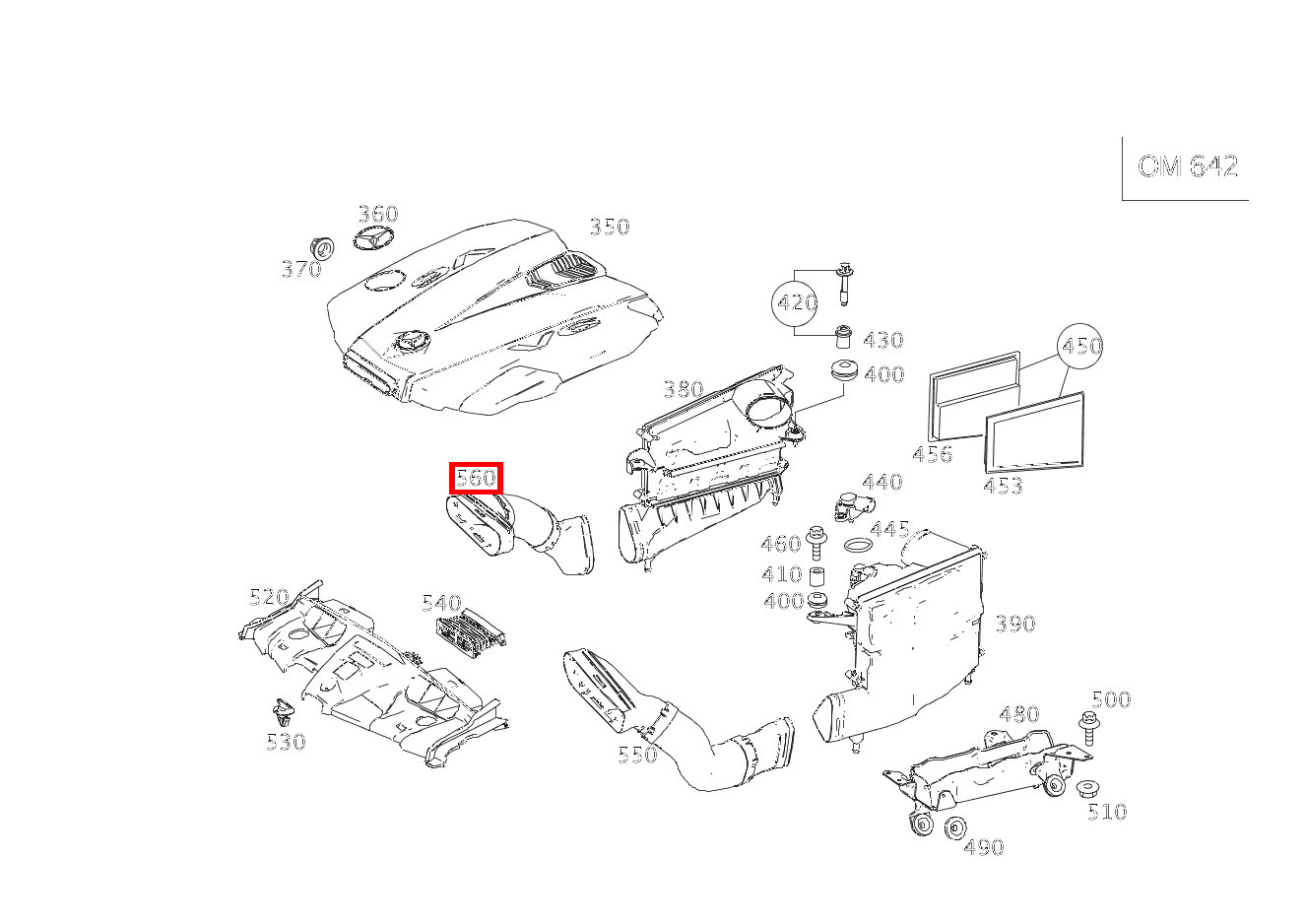 Rohluftleitung RECHTS E 350 d Cabriolet 253 Rohluftleitung RECHTS E 350 d Cabriolet 253