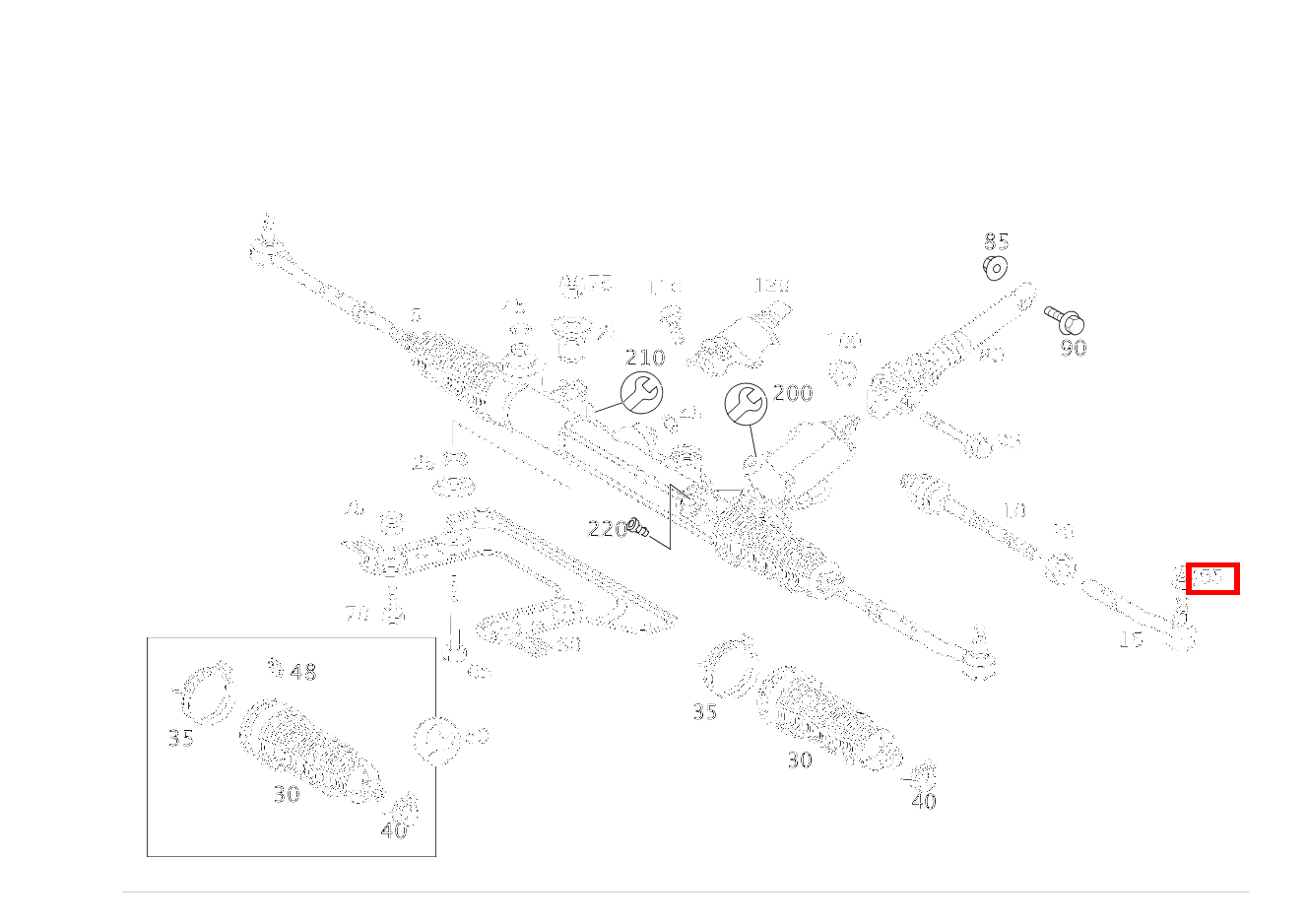Sechskantmutter SPURSTANGE AN ACHSSCHENKEL; M14X1,5 CL 65 AMG Coupé 215 Sechskantmutter SPURSTANGE AN ACHSSCHENKEL; M14X1,5 CL 65 AMG Coupé 215