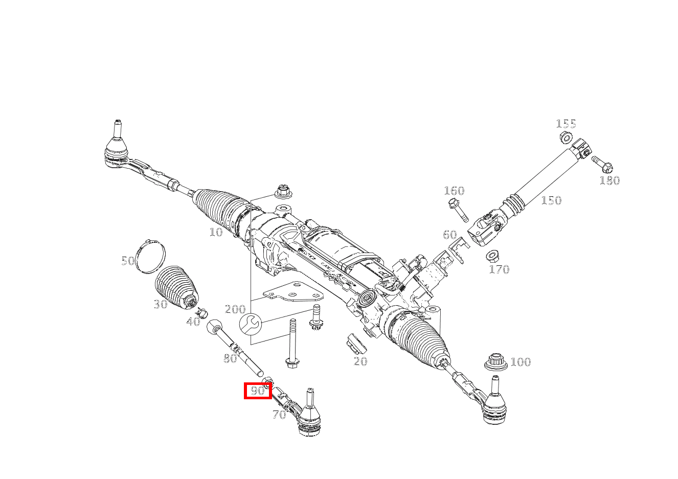 Sechskantmutter Links und rechts; M14X1.5 SL65 AMG 231
