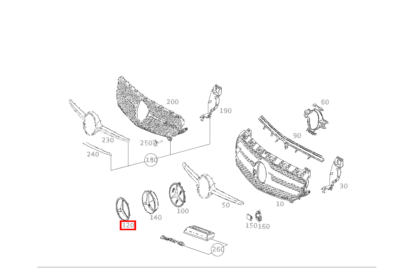 Mercedes-Stern Vorne Mercedes-Benz A 45 AMG 4M 176