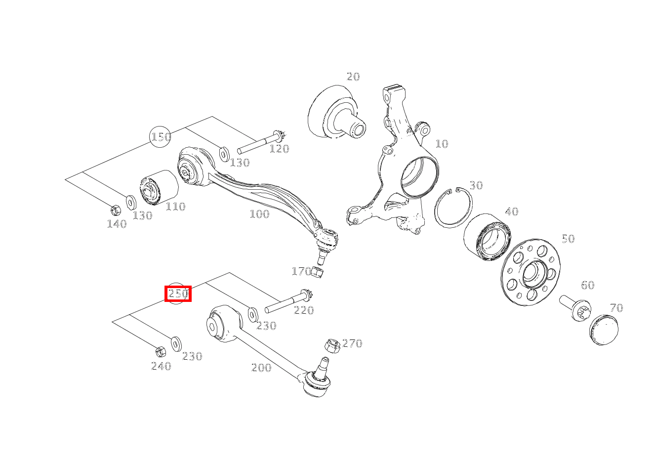 TEILESATZ STELLSCHRAUBE Nur für Einstellarbeiten GLK 350 4MATIC 204