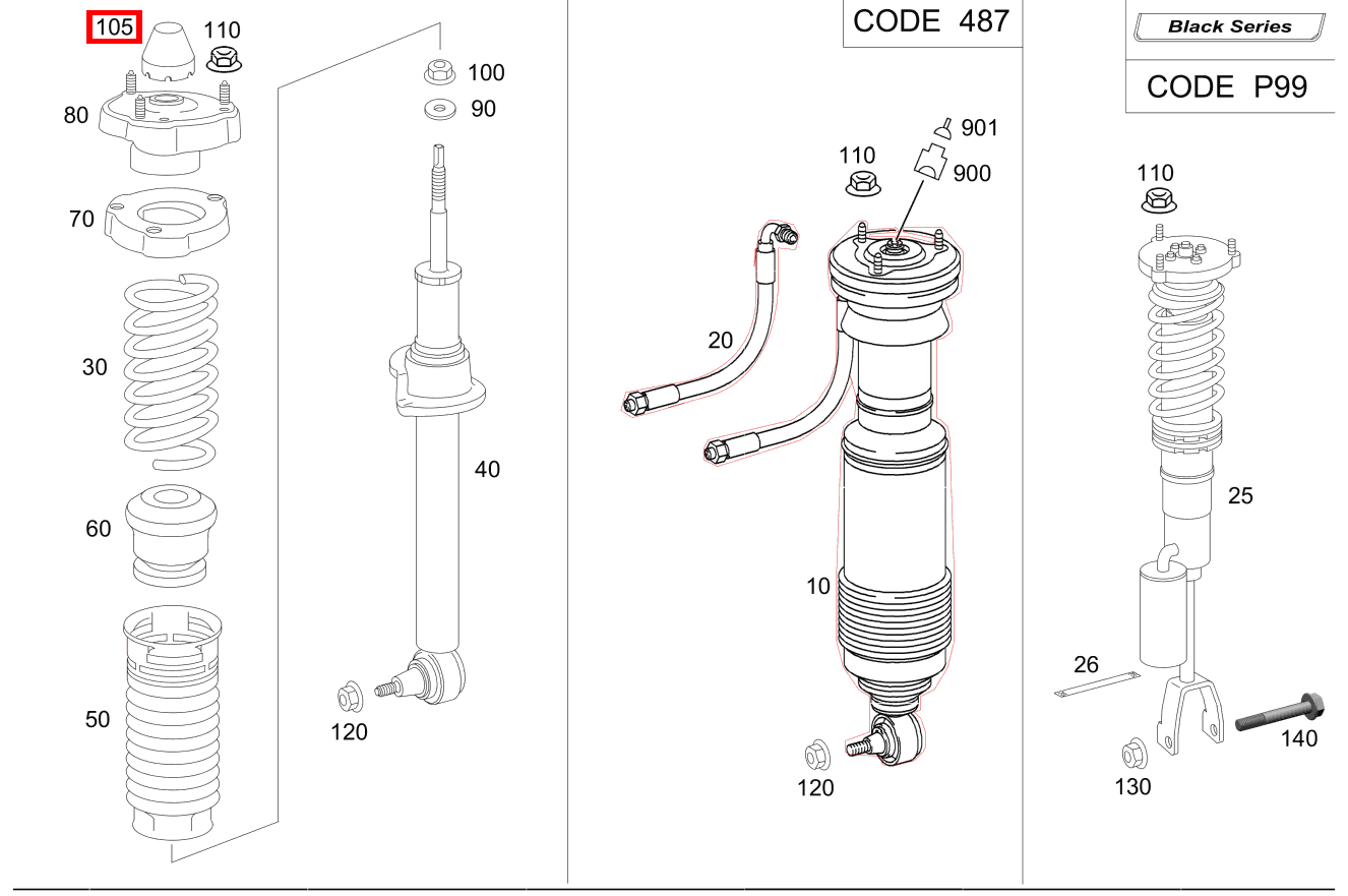 Staubschutzkappe MUTTERABDECKUNG SL500 230