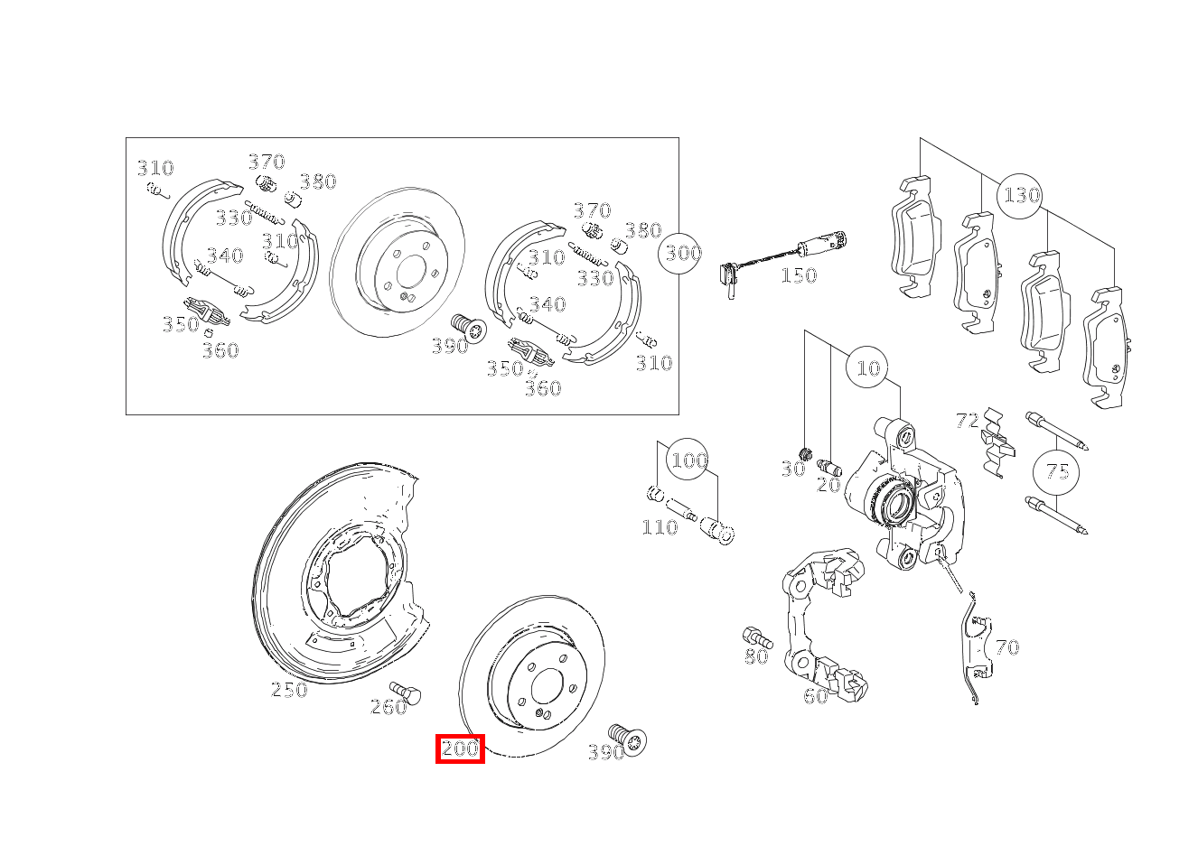 Bremsscheibe Hinten rechts Mercedes-AMG E 63 S 4MATIC Limousine 212