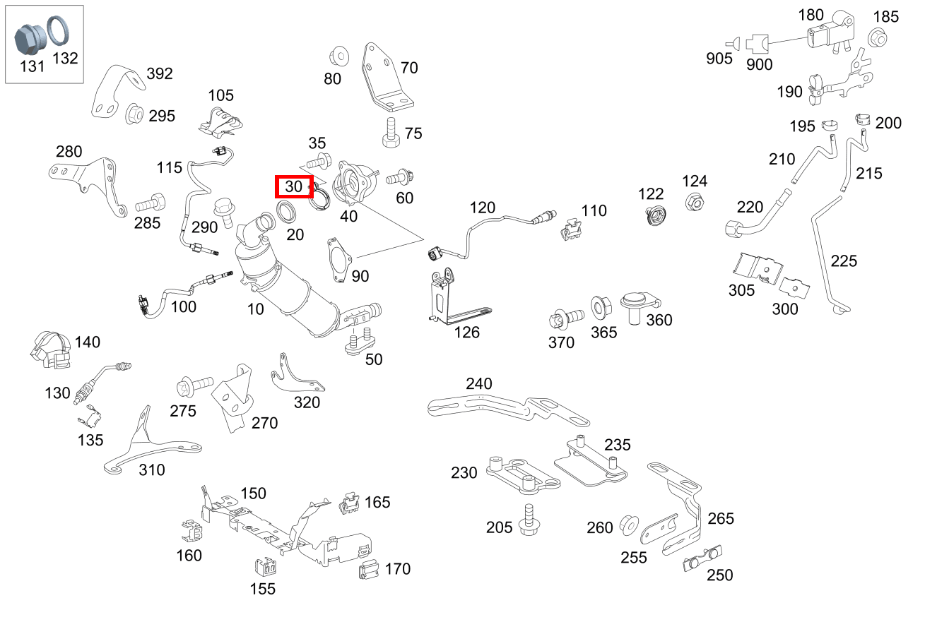 Rohrschelle Abgasanlage KATALYSATOR AN AUSPUFFROHR VORN S350BT L 221