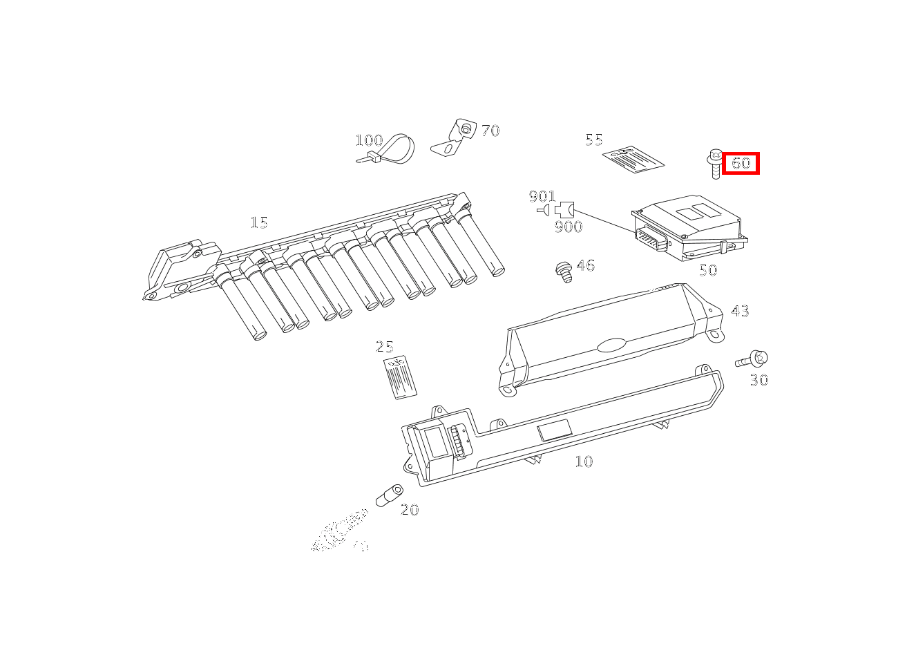 Sechsrundschraube Spannungswandler; M6X12 Maybach 62 S (langer Radstand) 240