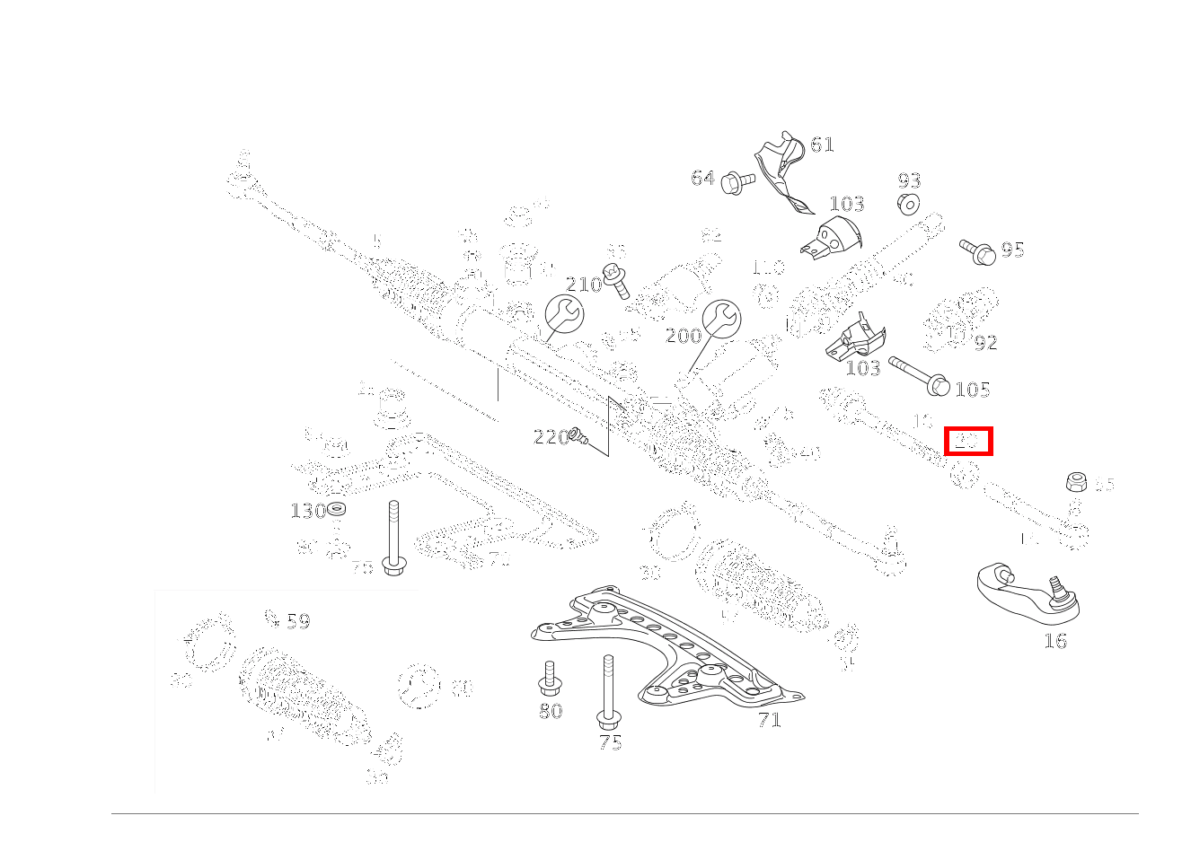 Sechskantmutter AUSSEN RECHTS; M14X1.5 S 350 L 4-MATIC 220