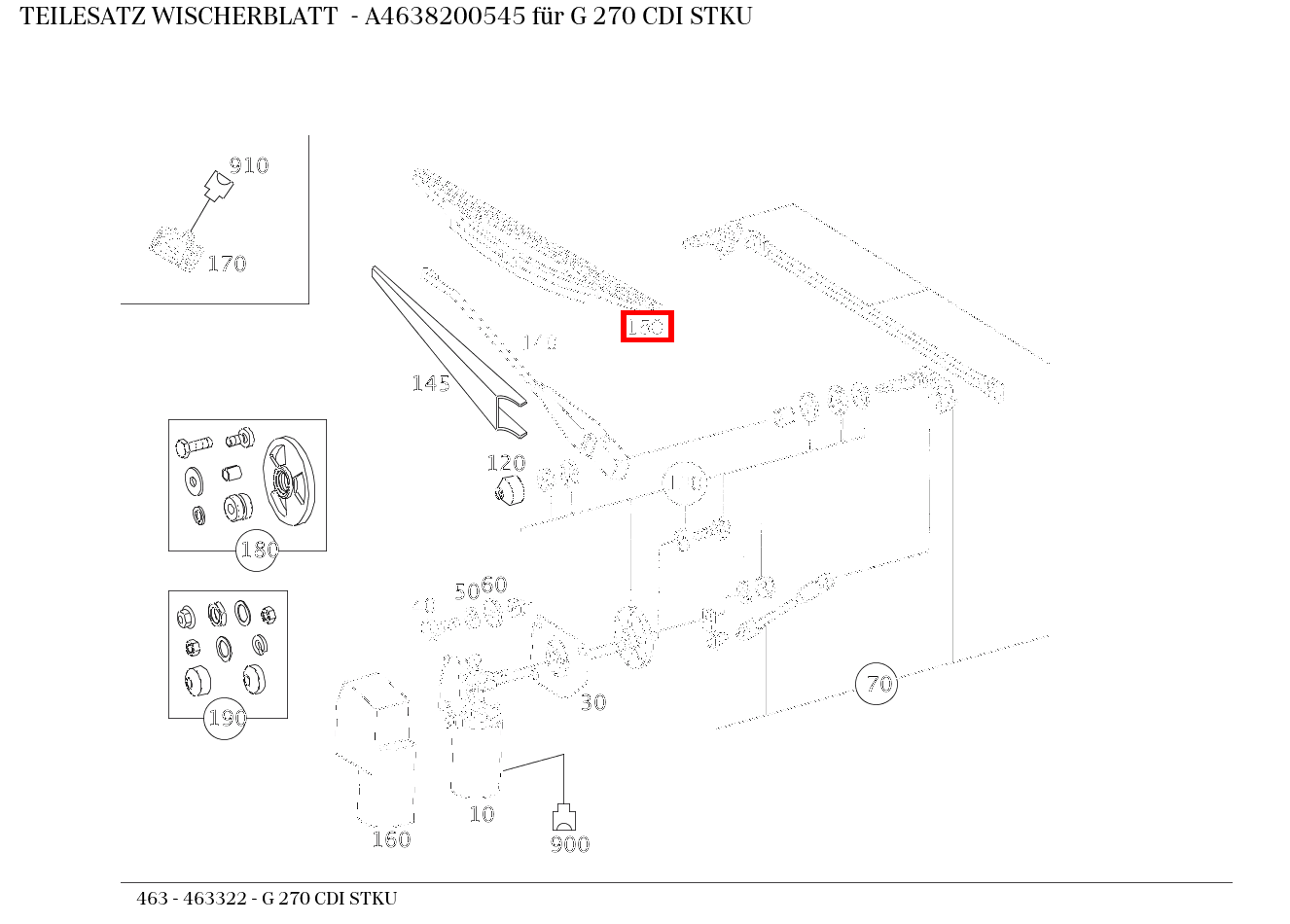 Teilesatz Wischerblatt G 270 CDI STKU 463