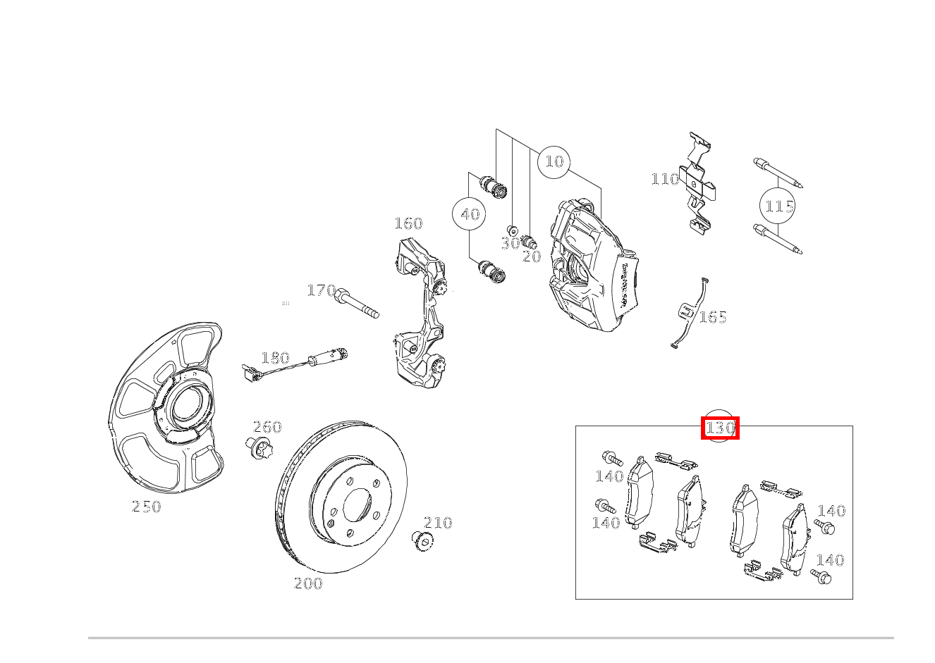 Teilesatz Bremsbelag Teilesatz CLS350CDI BE 218 Teilesatz Bremsbelag Teilesatz CLS350CDI BE 218