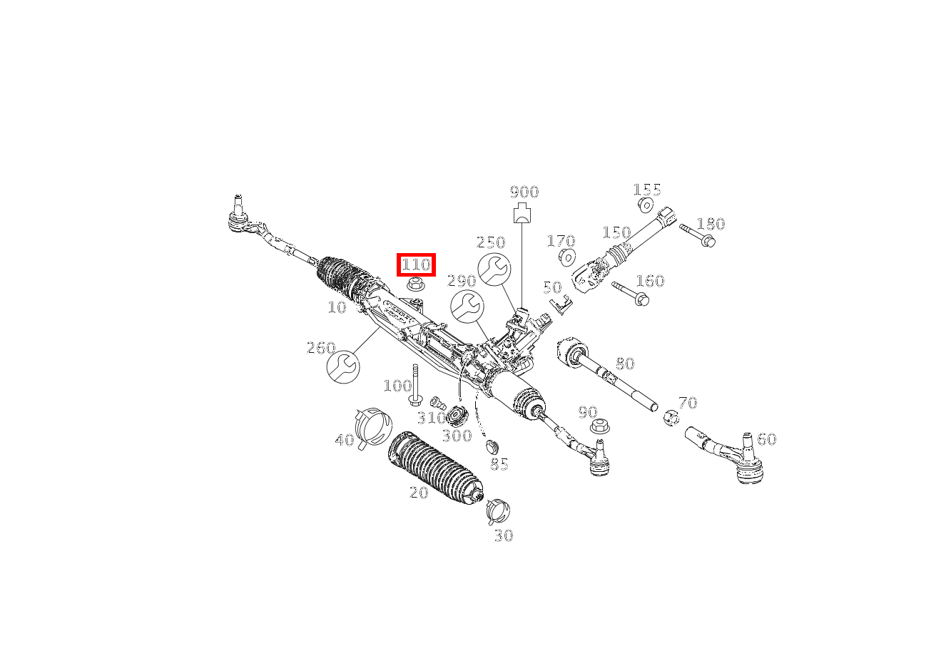 Mutter LENKUNG AN INTEGRALTRAEGER; M12X1.5 C 180 KOMPRESSOR T-Modell BlueEFFICIENCY 240