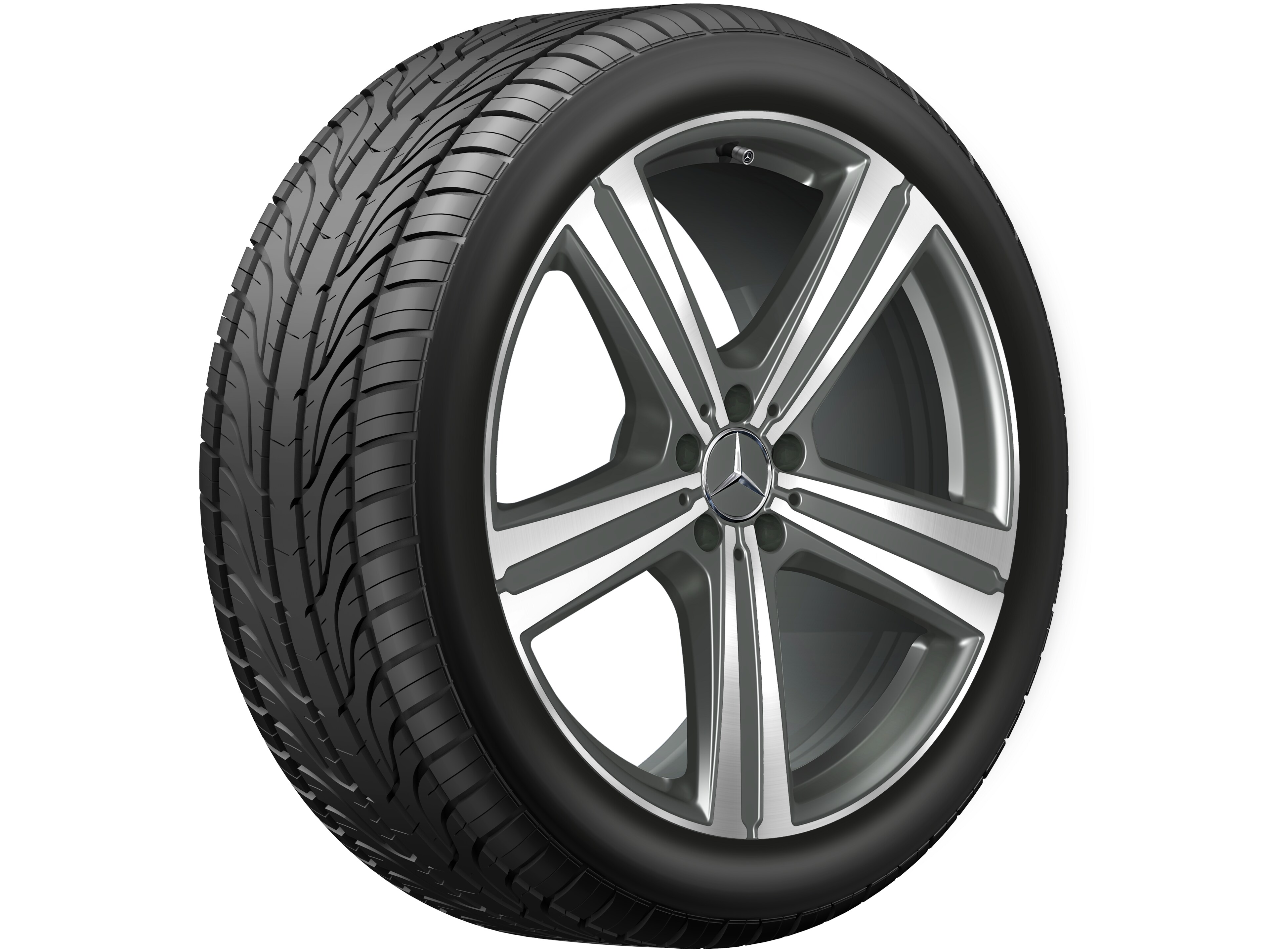5-Speichen-Rad, 53,3 cm (21 Zoll), glanzgedre