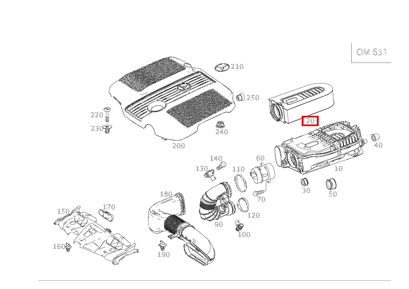 Luftfiltereinsatz E250CDI BE 207 Luftfiltereinsatz E250CDI BE 207