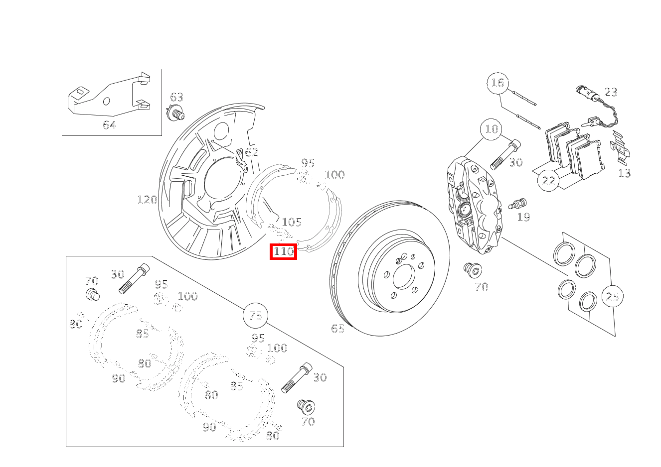 Zylinderstift BREMSBACKE AN DRUCKLASCHE Maybach 62 S (langer Radstand) 240