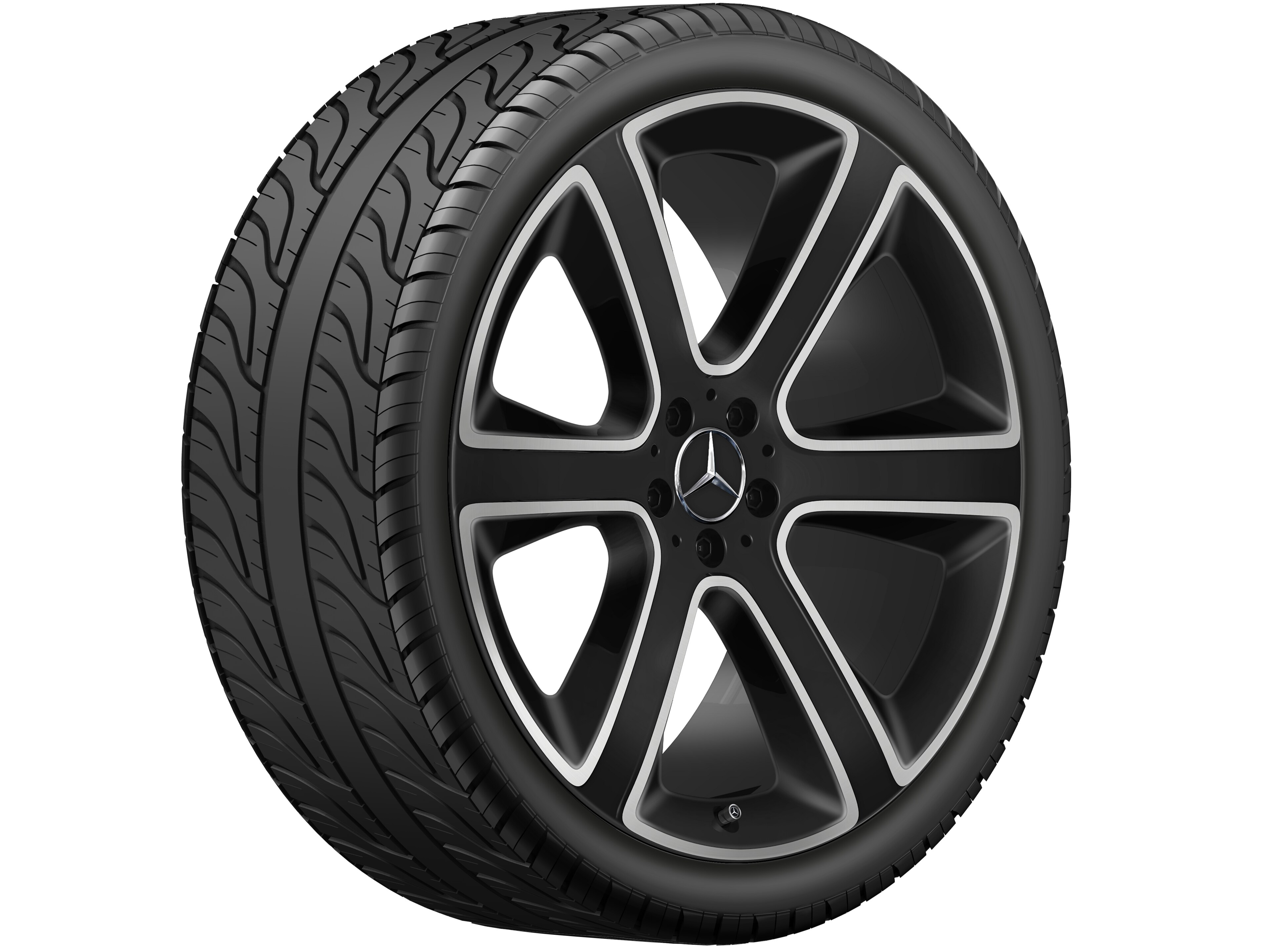 Mercedes-Benz - 6-Speichen-Rad, 55,9 cm (22 Zoll), glanzgedre 6-Speichen-Rad, 55,9 cm (22 Zoll), glanzgedre
