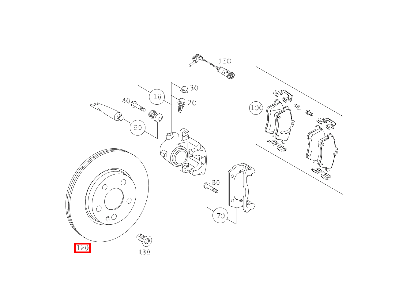 Bremsscheibe belüftet Rechts A 200 TURBO COUPE 169 Bremsscheibe belüftet Rechts A 200 TURBO COUPE 169