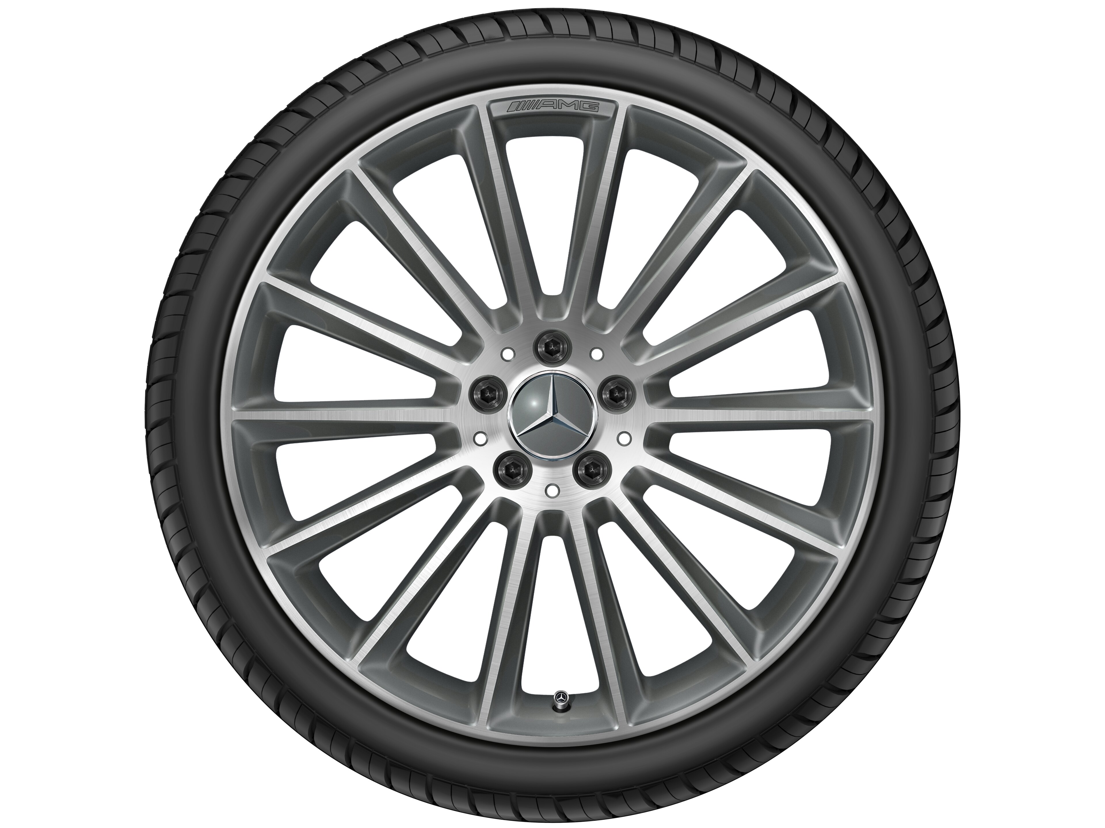AMG Vielspeichen-Rad, 50,8 cm (20 Zoll), glanzgedreht 8 J x 20 ET 43, titangrau