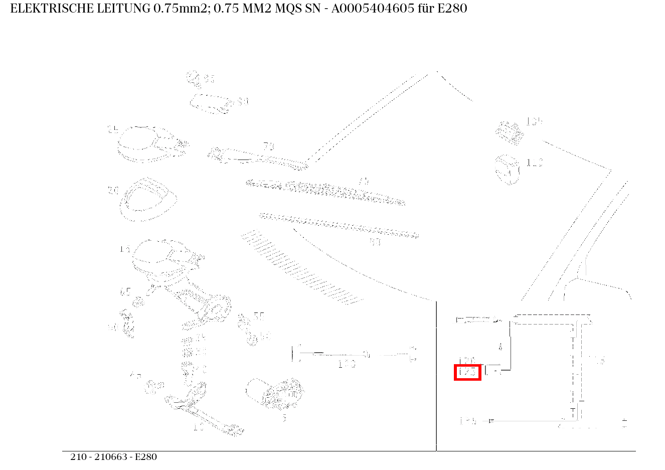 Elektrische Leitung 0.75mm2; 0.75 MM2 MQS SN E280 210